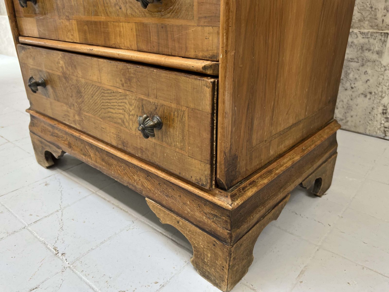 Furniture 19th Century Bureau Desk With Bookcase Display Cabinet photo