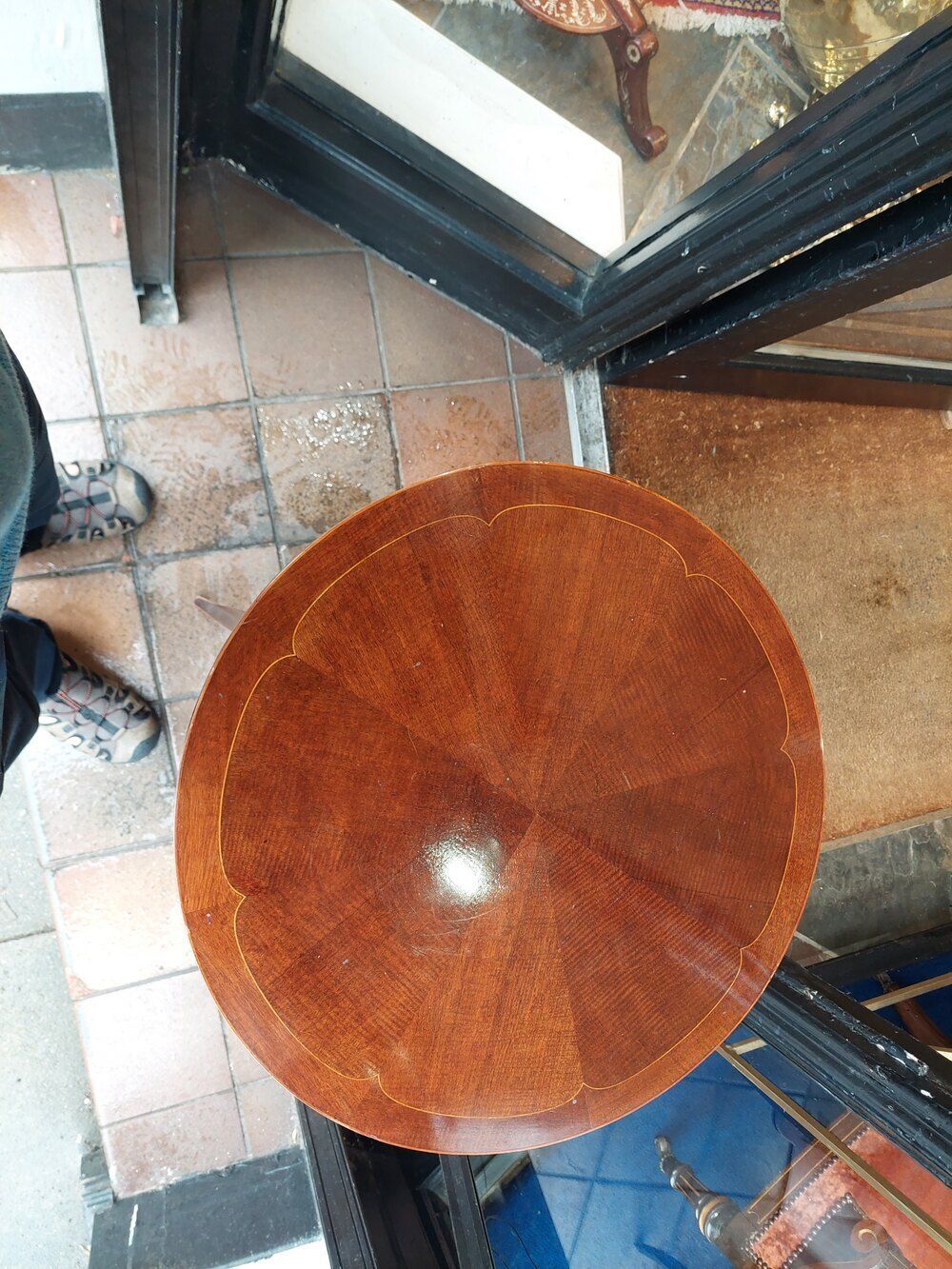 Edwardian Inlaid Mahogany Occasional Table photo for sale