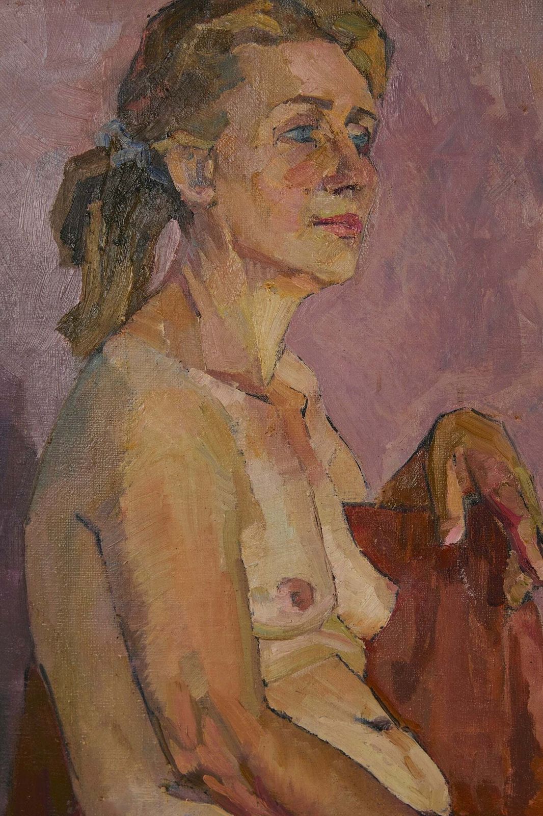 Nude Oil Painting Lilacs, 1960s photo 750.0