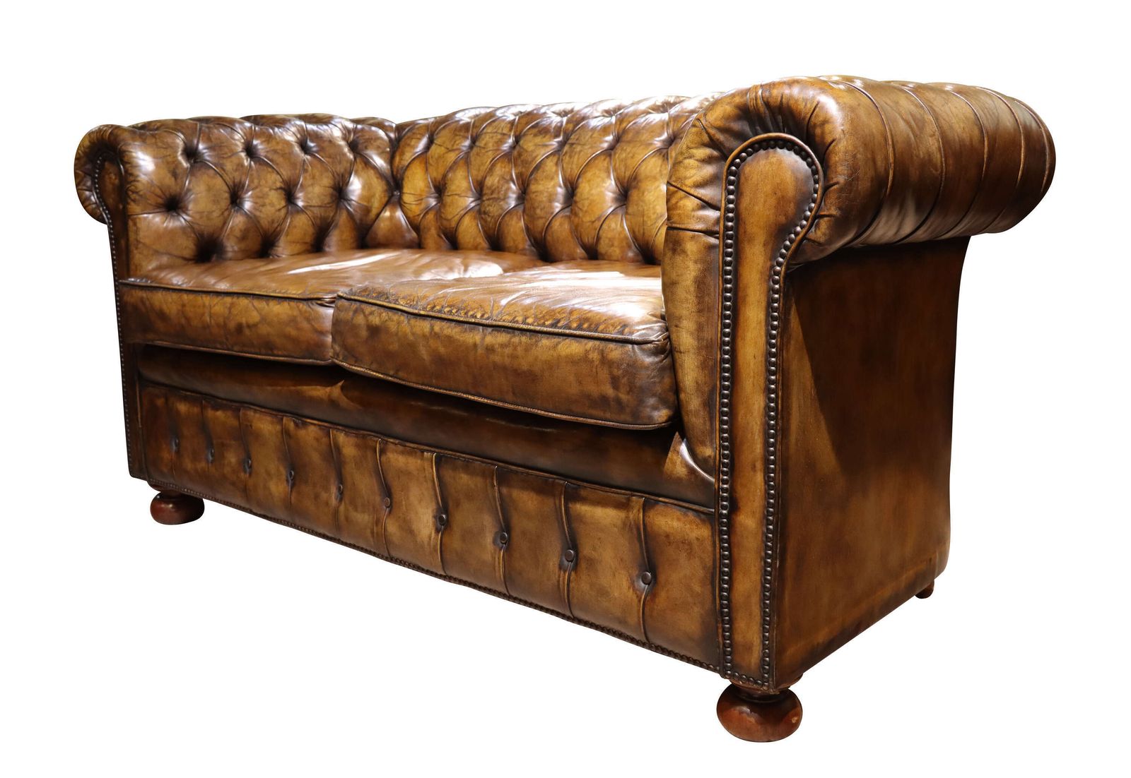 Good Quality Two Seater Leather Chesterfield photo Furniture