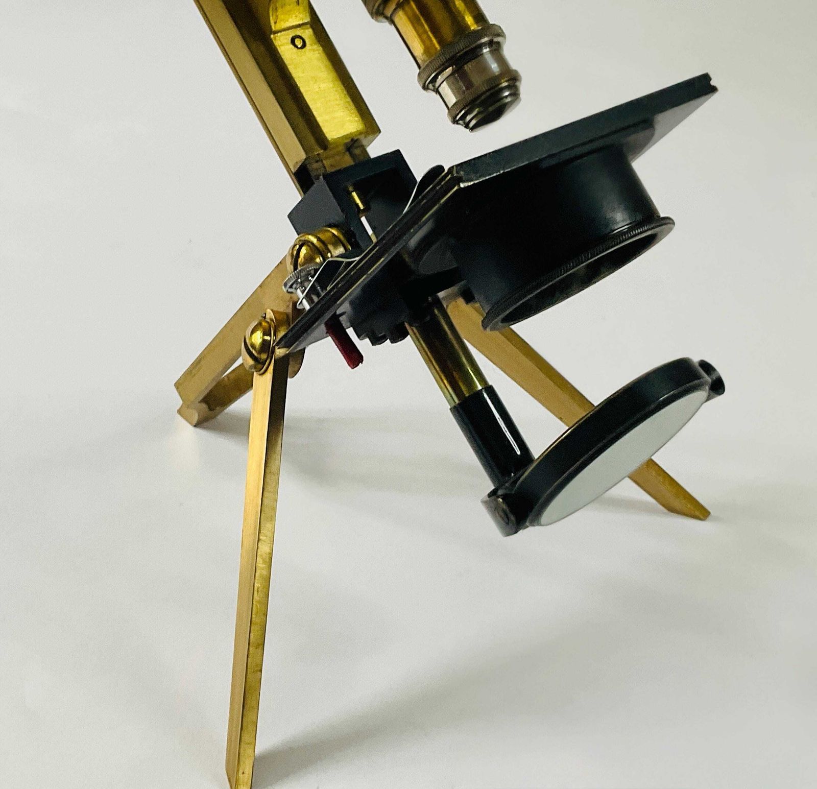 photo for sale Antique J. Swift & Son London Brass Folding Travel Microscope C1880.