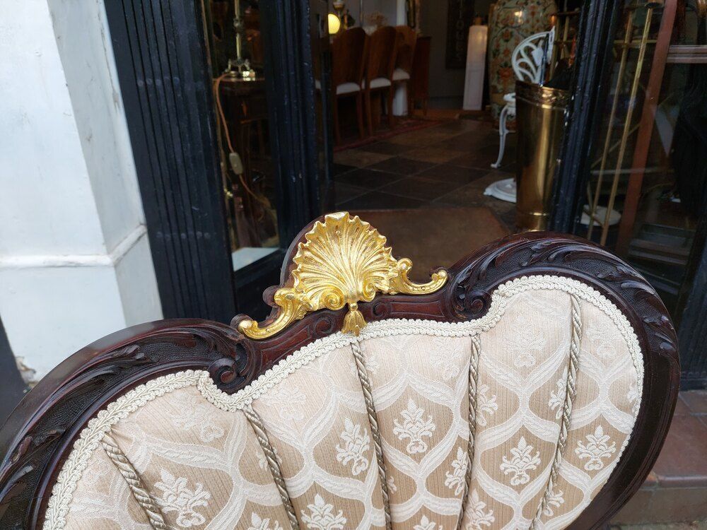 French Empire Mahogany & Gilt Bronze Mounted Chair photo furniture