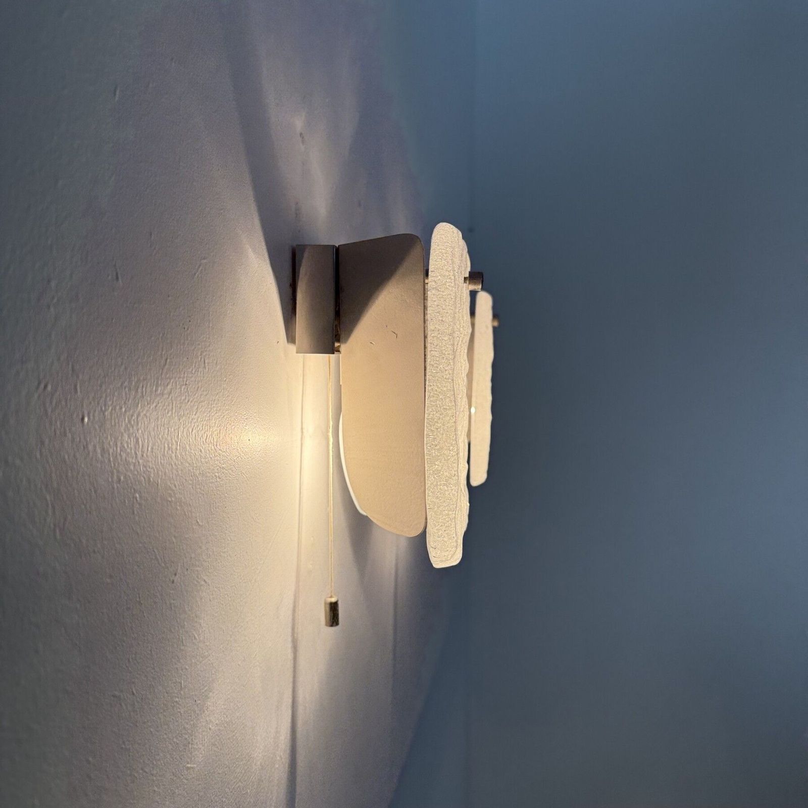 Set Of 2 J.T. Kalmar Ice Glass Wall Lamps Sconce , 1970s , Germany photo 1017.0