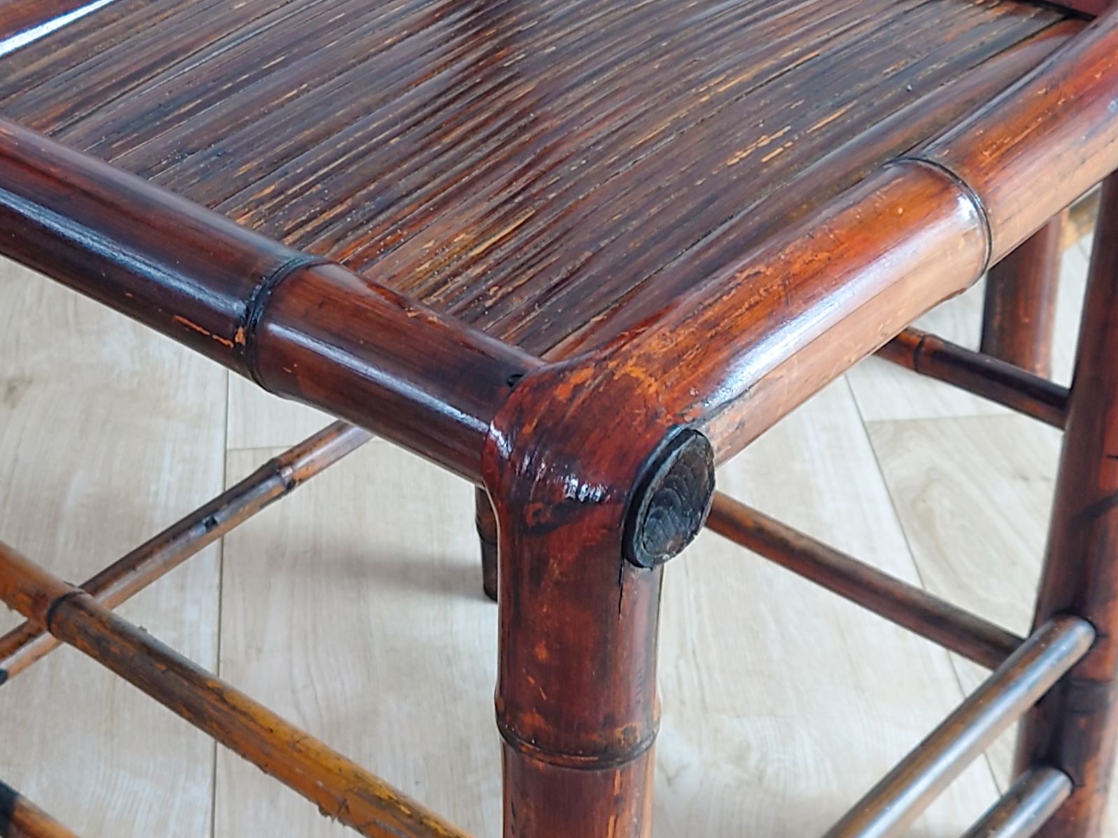 Set Of 4 Antique Bamboo Chinoiserie Chairs photo for sale