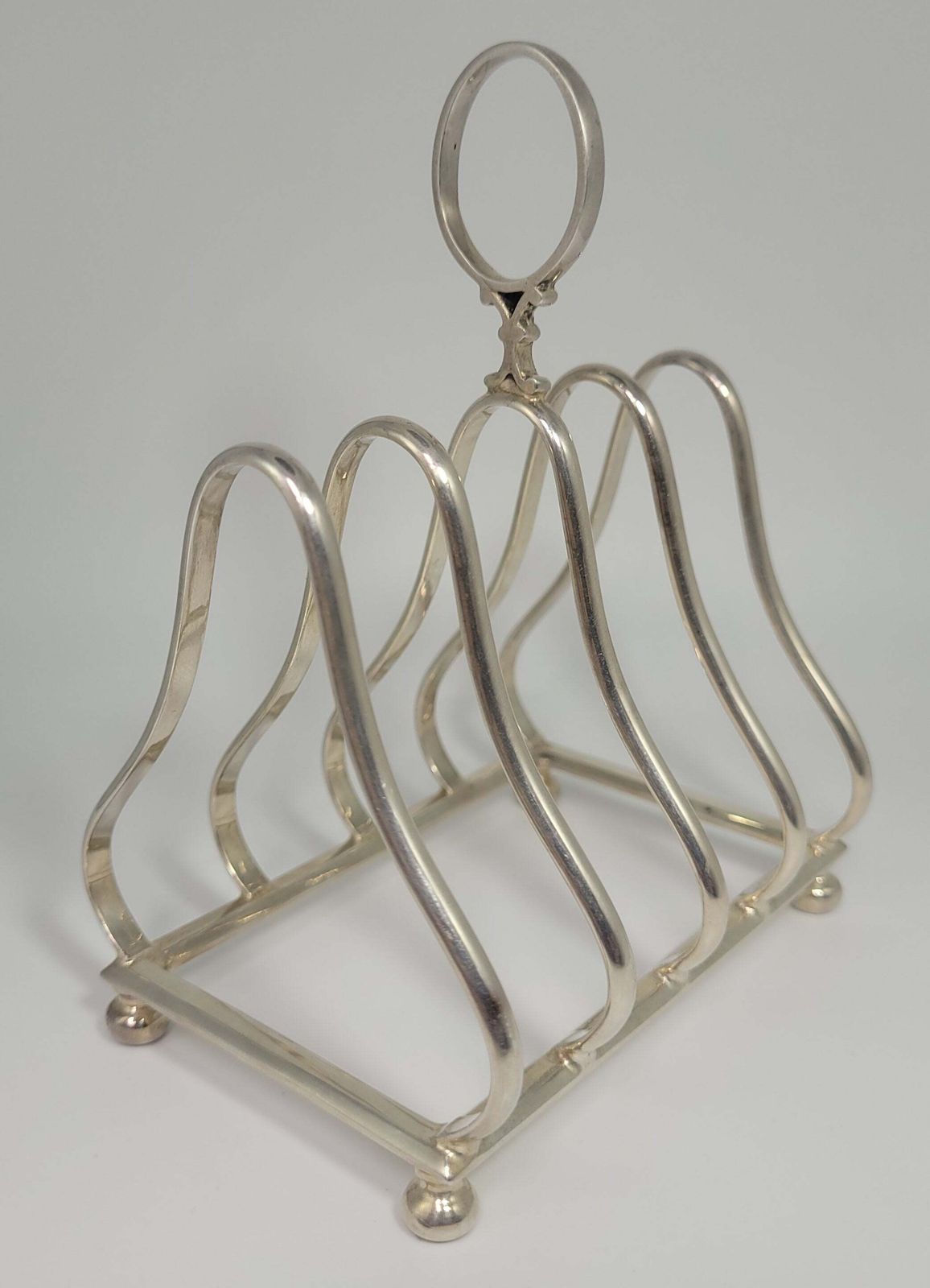 Sheffield Silver Toast Rack Hallmarked English Edwardian 1900 Tableware photo for sale