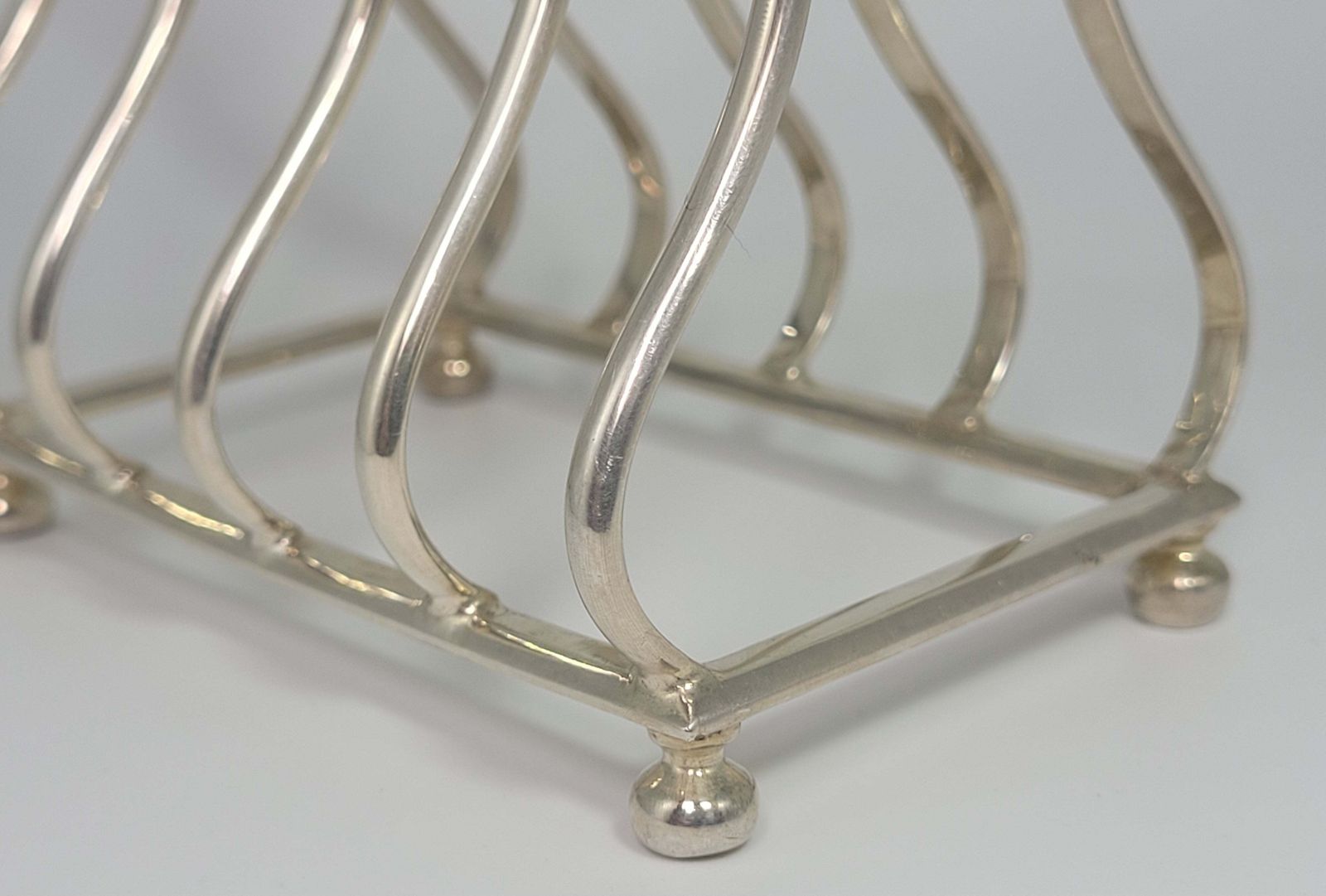 Sheffield Silver Toast Rack Hallmarked English Edwardian 1900 Tableware photo buy