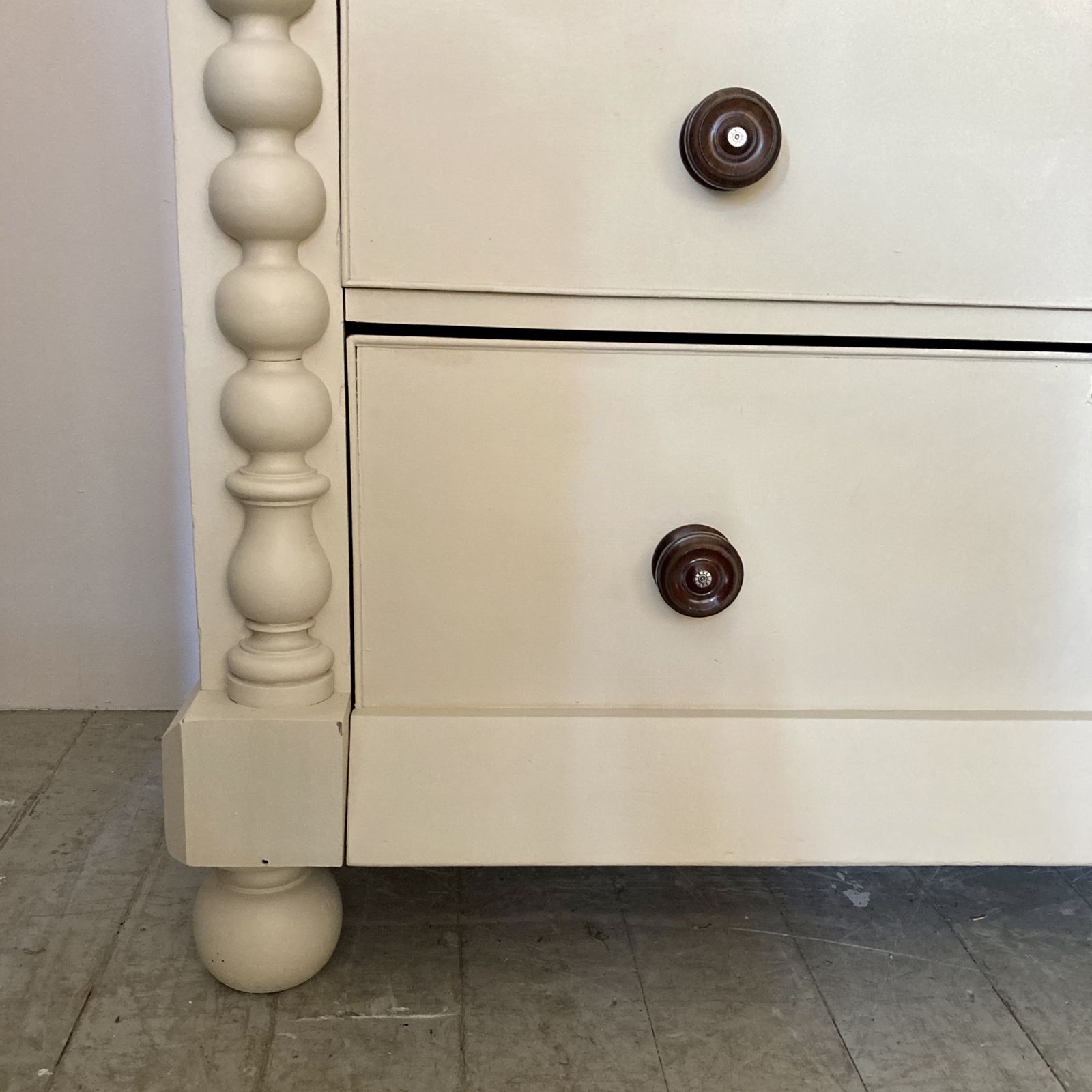 photo for sale Painted Antique Chest Of Drawers With Bobbin Detail