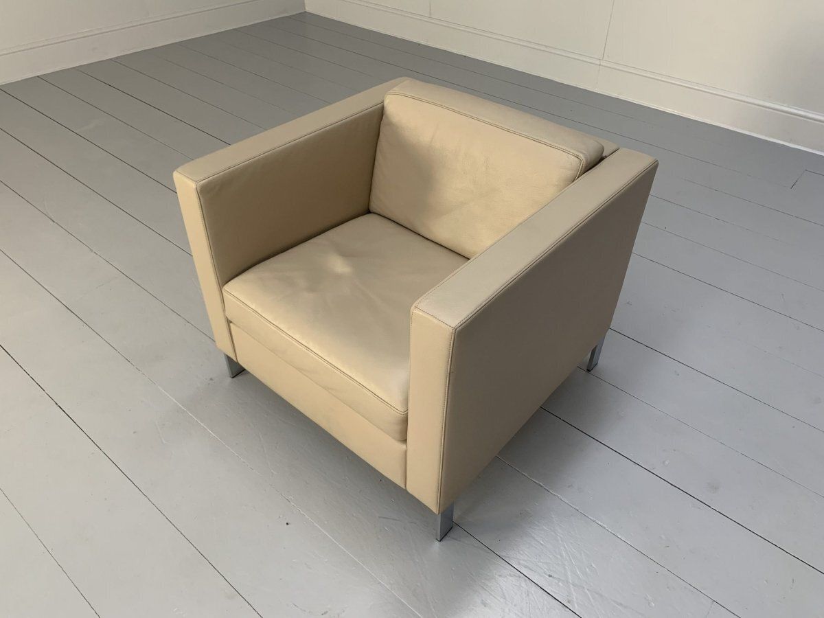 Furniture Walter Knoll Foster 500.10 Armchair   In Ivory Leather photo