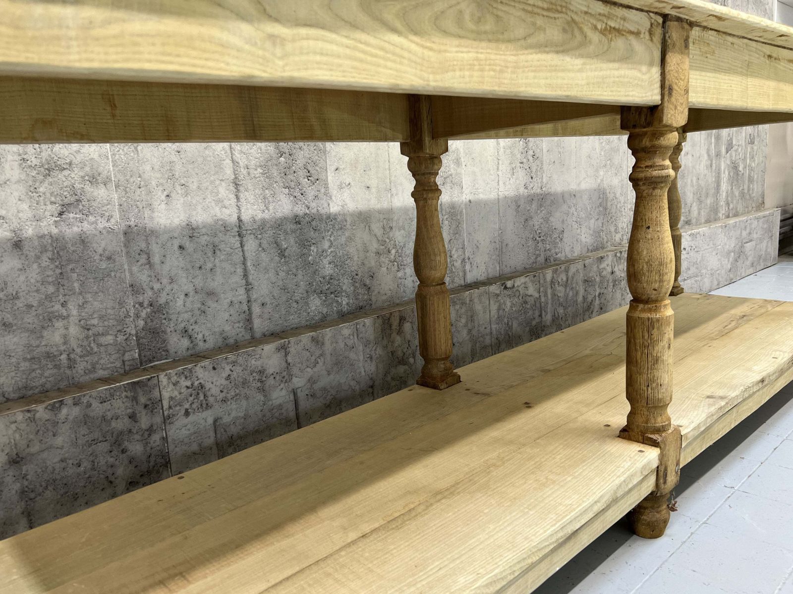 250.5cm Oak Drapers Table / Kitchen Island photo vinterior