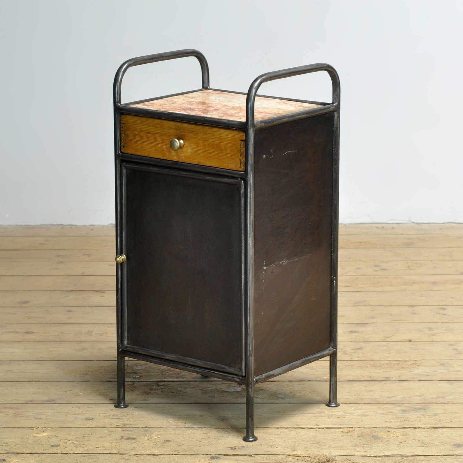 Nightstand With Marble Top, Circa 1920 photo for sale