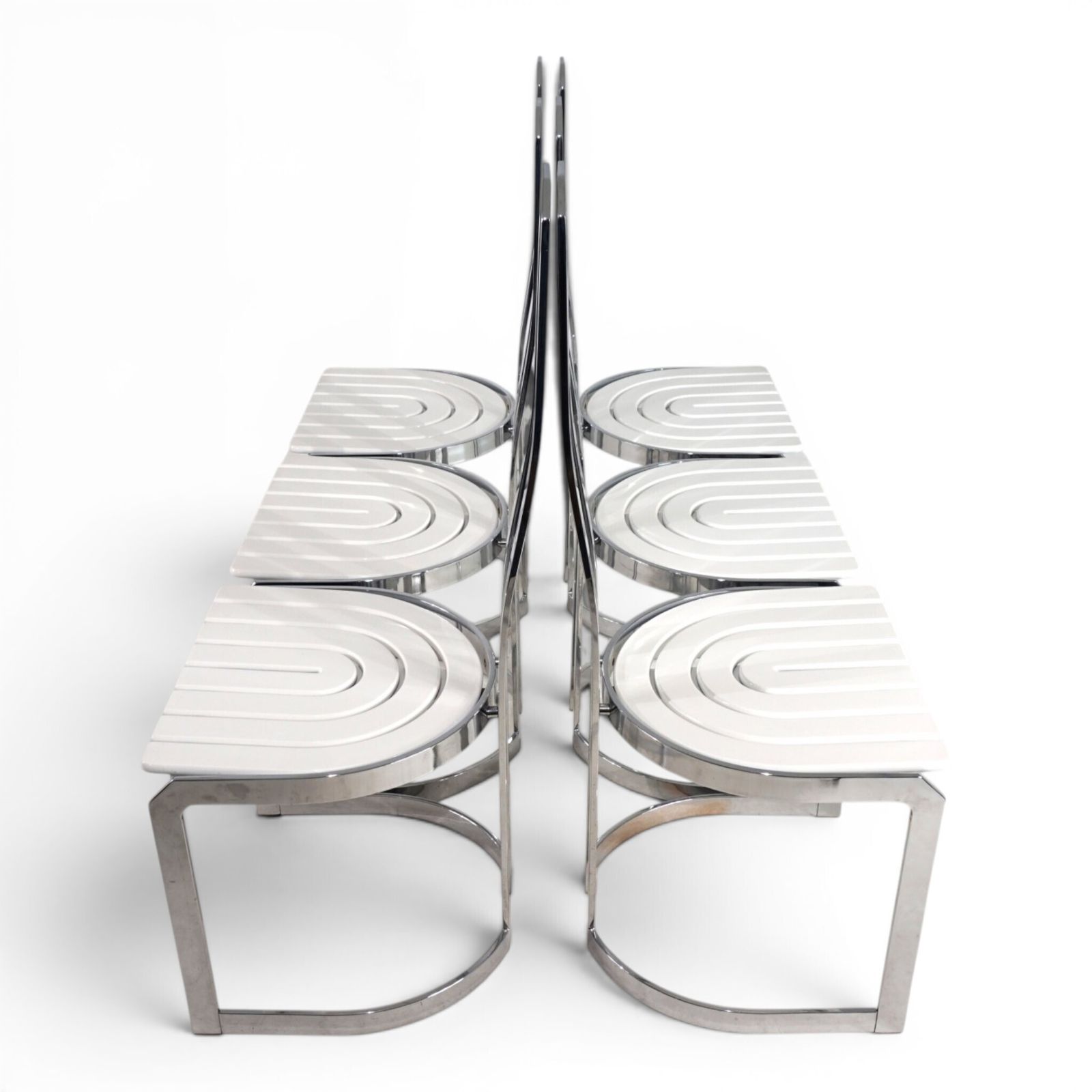 Set van 6 postmoderne Allmilmö eetkamerstoelen, 1980 photo furniture