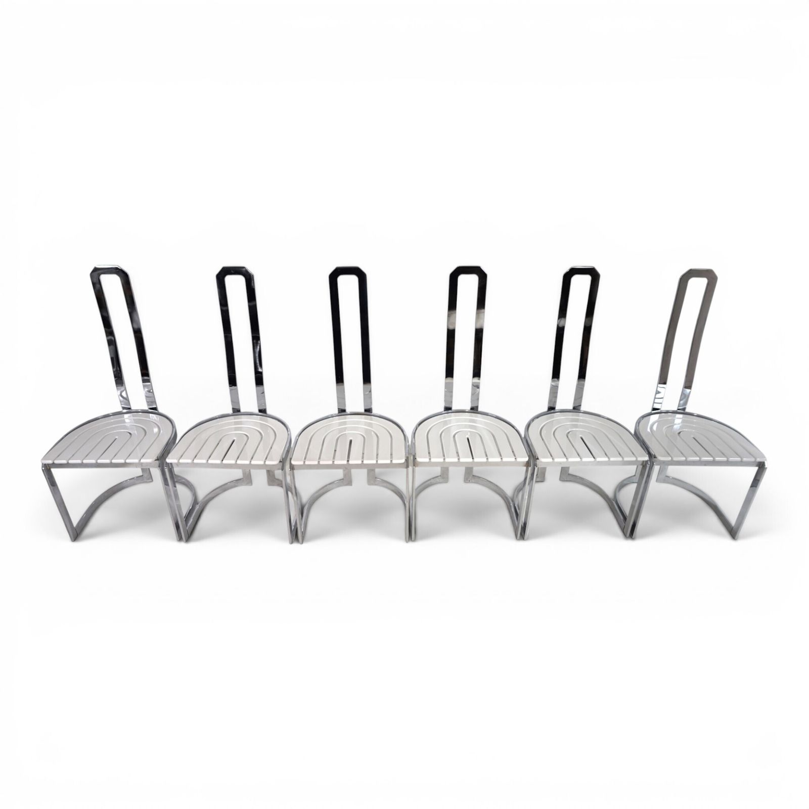 Set van 6 postmoderne Allmilmö eetkamerstoelen, 1980 photo vinterior