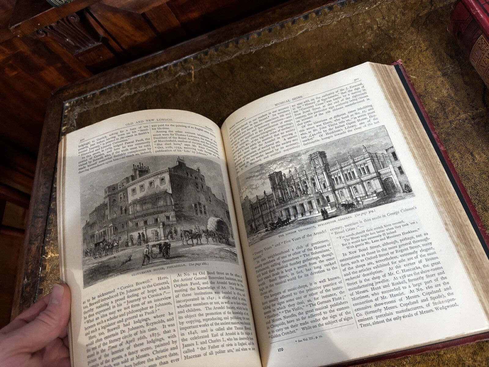 London Old & New, Illustrated, 2 Volumes, Antique Hardbacks. photo Home Decor