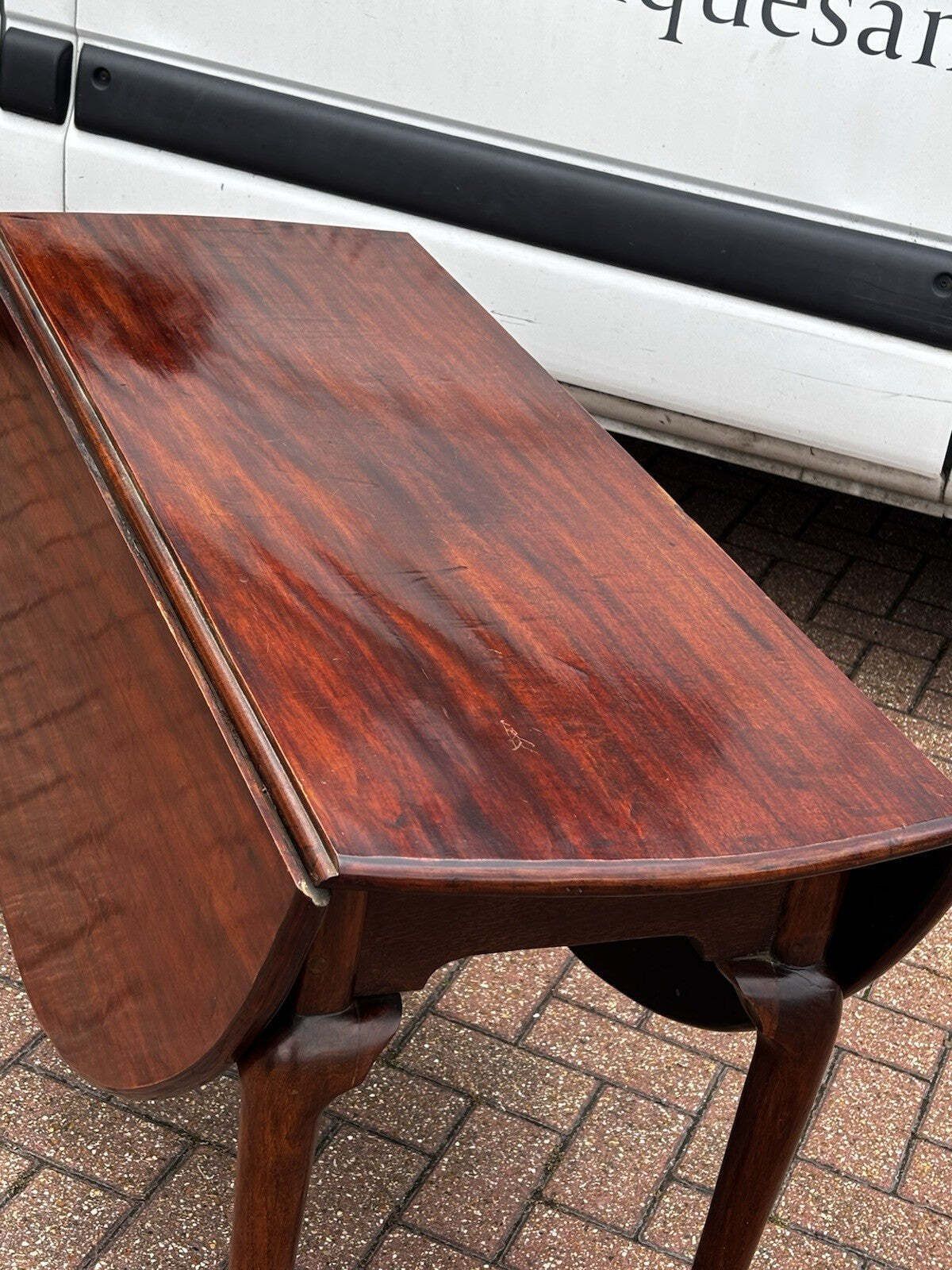 Furniture Georgian Mahogany Drop Leaf Dining Table. photo