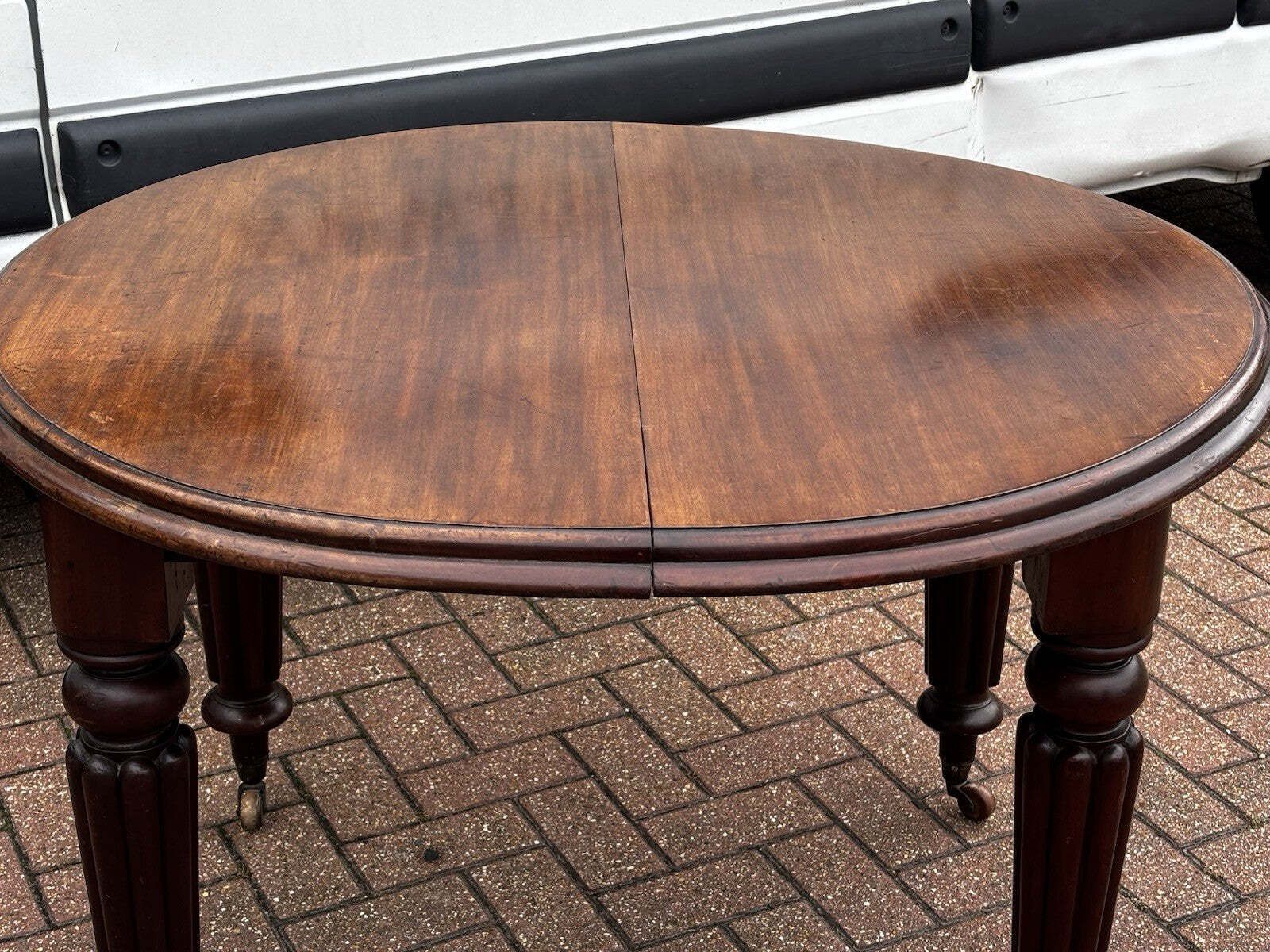 1016.0 Victorian Extending Mahogany Dining Table & 4 Chairs photo