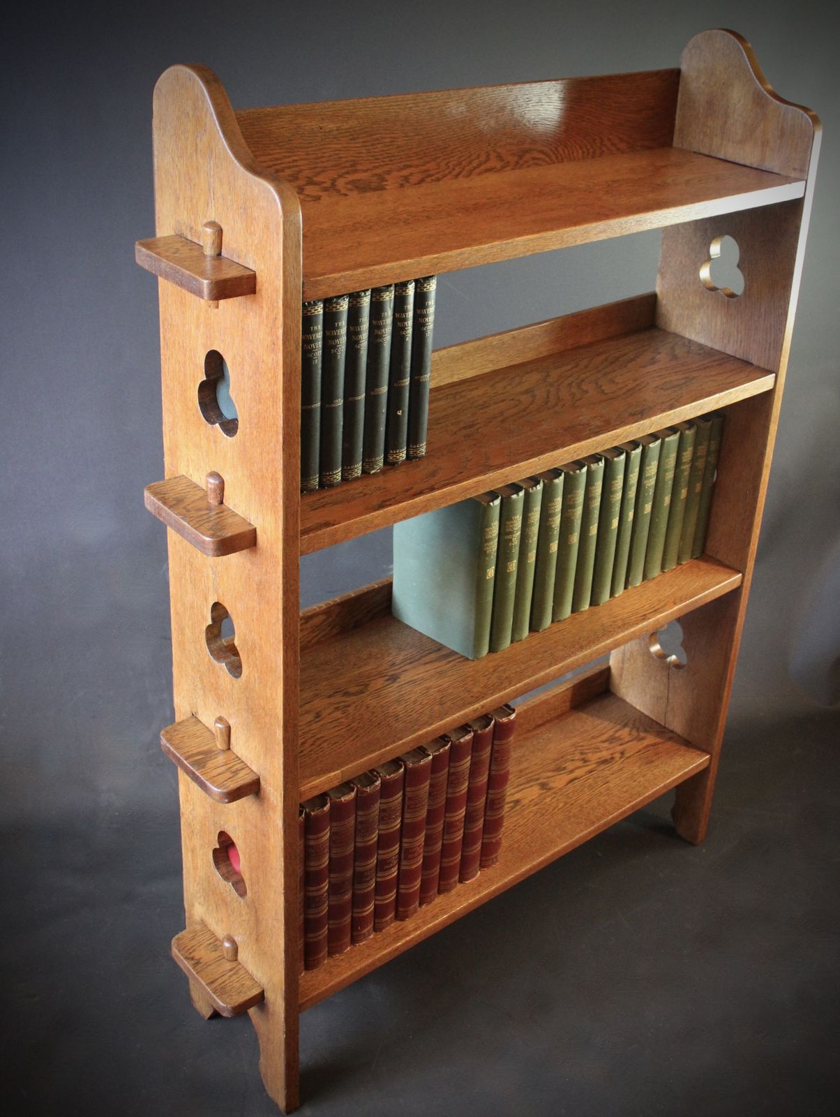 Arts And Crafts Oak Open Bookshelf Sedley For Liberty Co photo 750.0