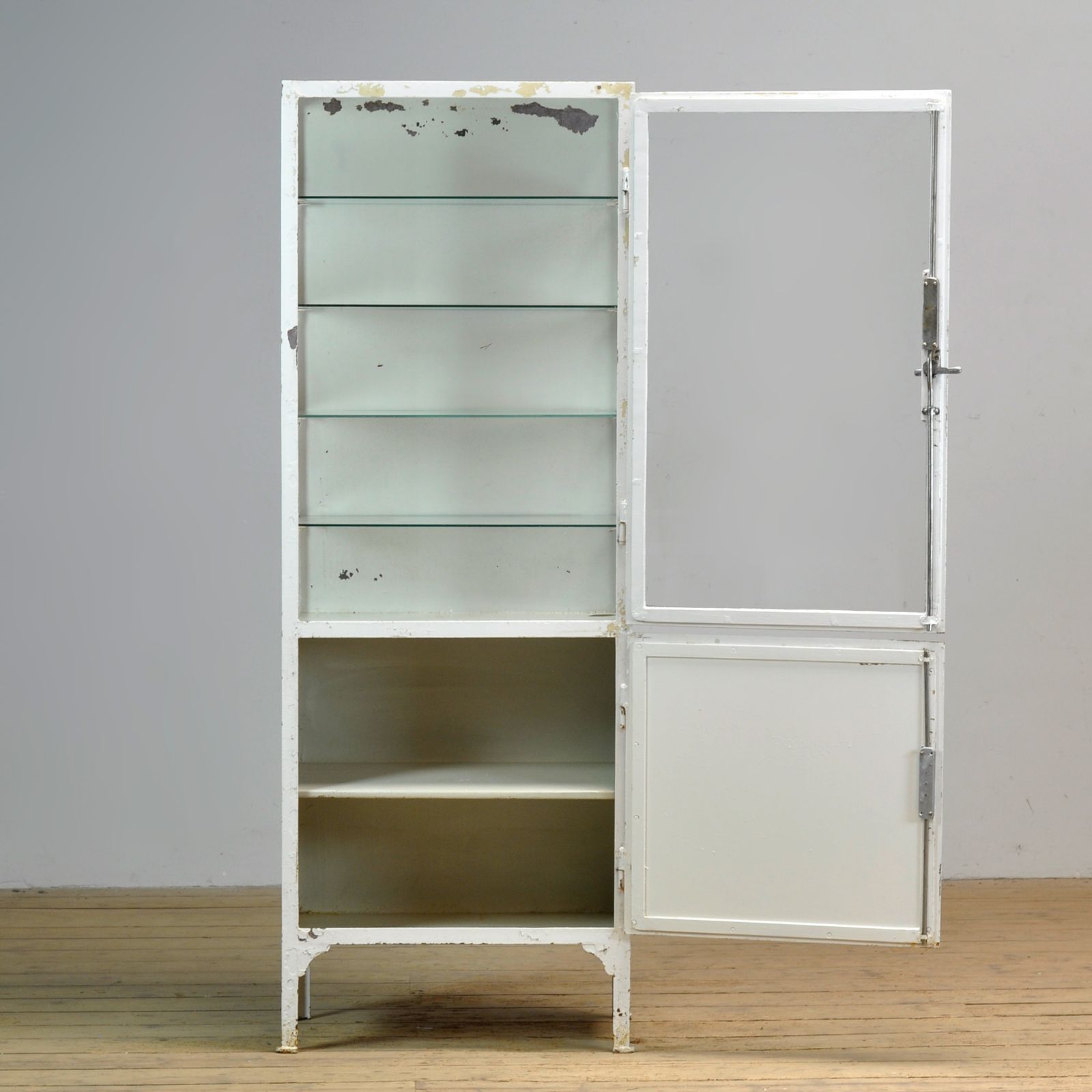 Iron Medical Cabinet, 1930s, Industrial photo Furniture