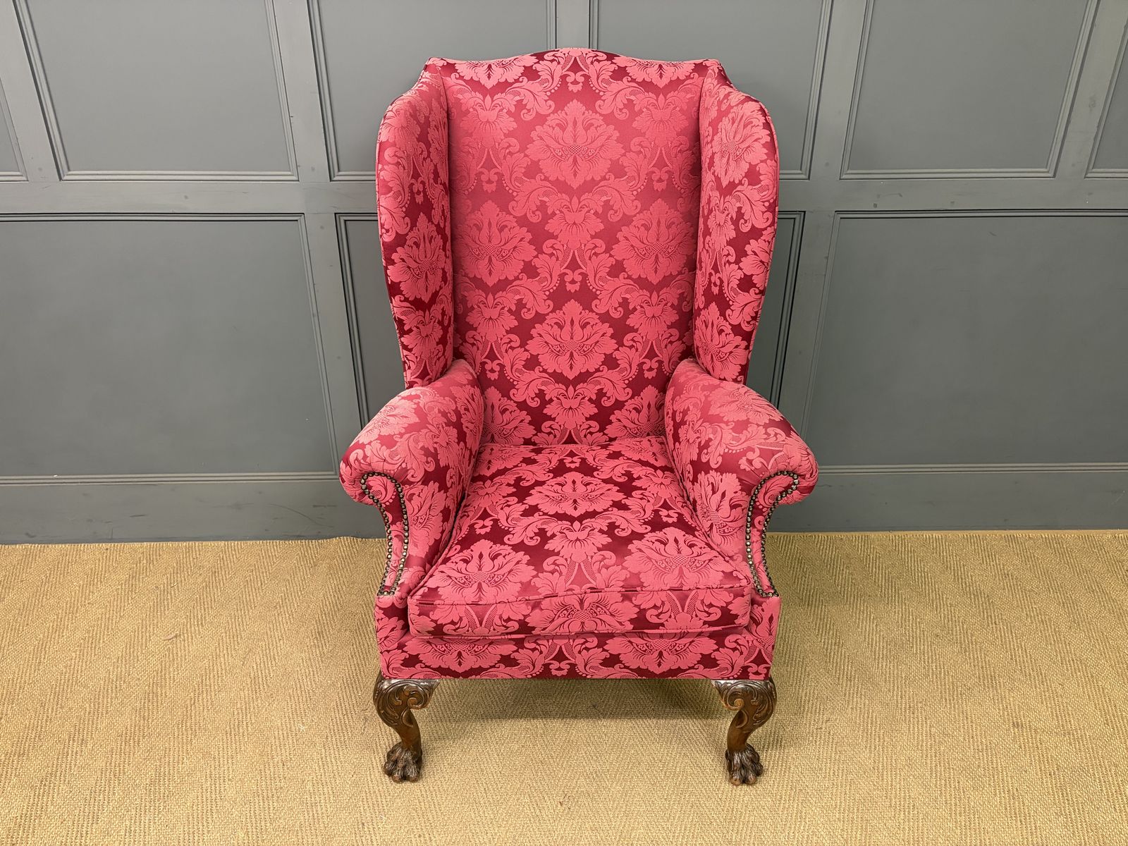 Late 19th Century Walnut Wing Armchair photo furniture