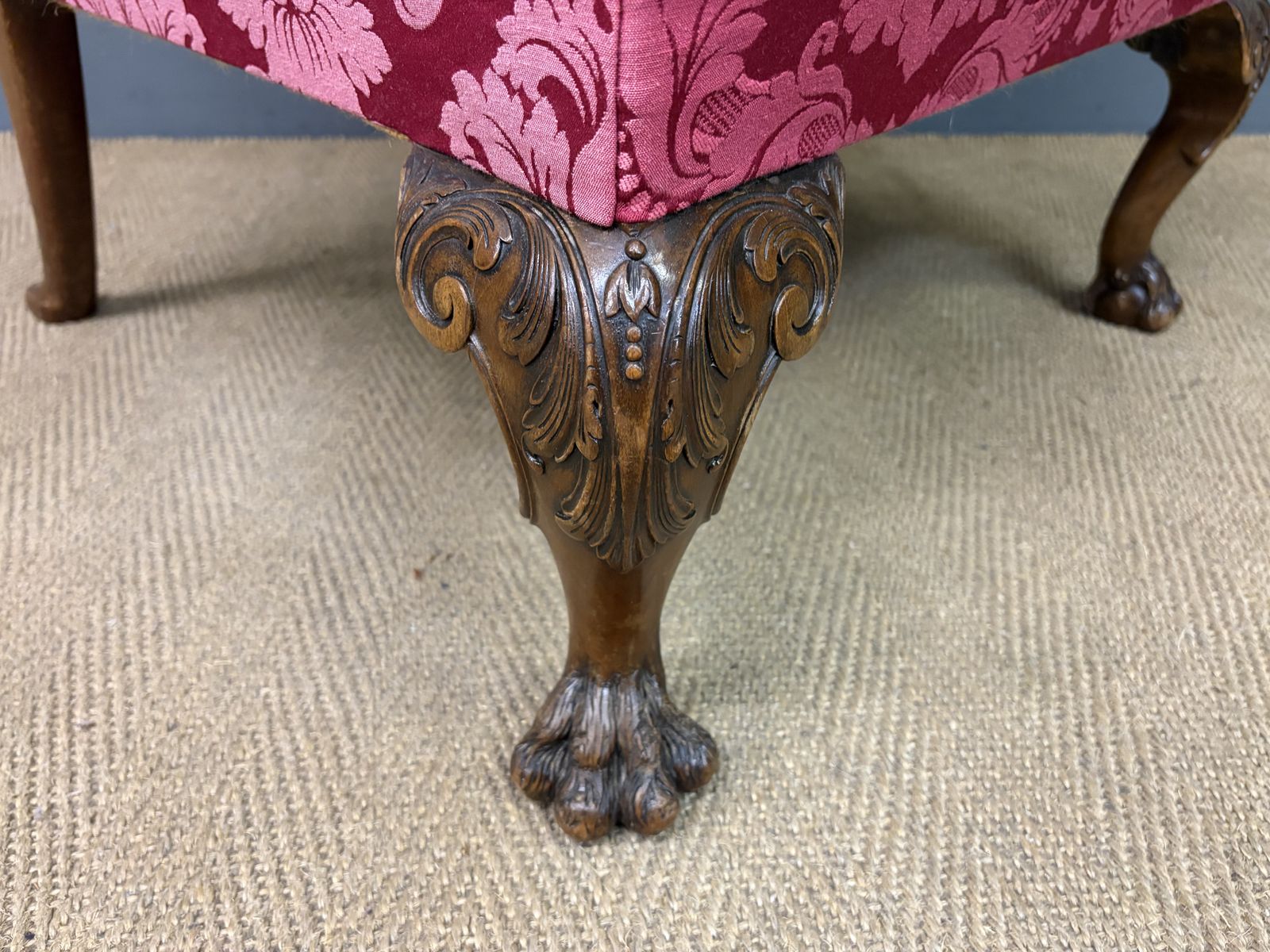 Late 19th Century Walnut Wing Armchair photo vintage