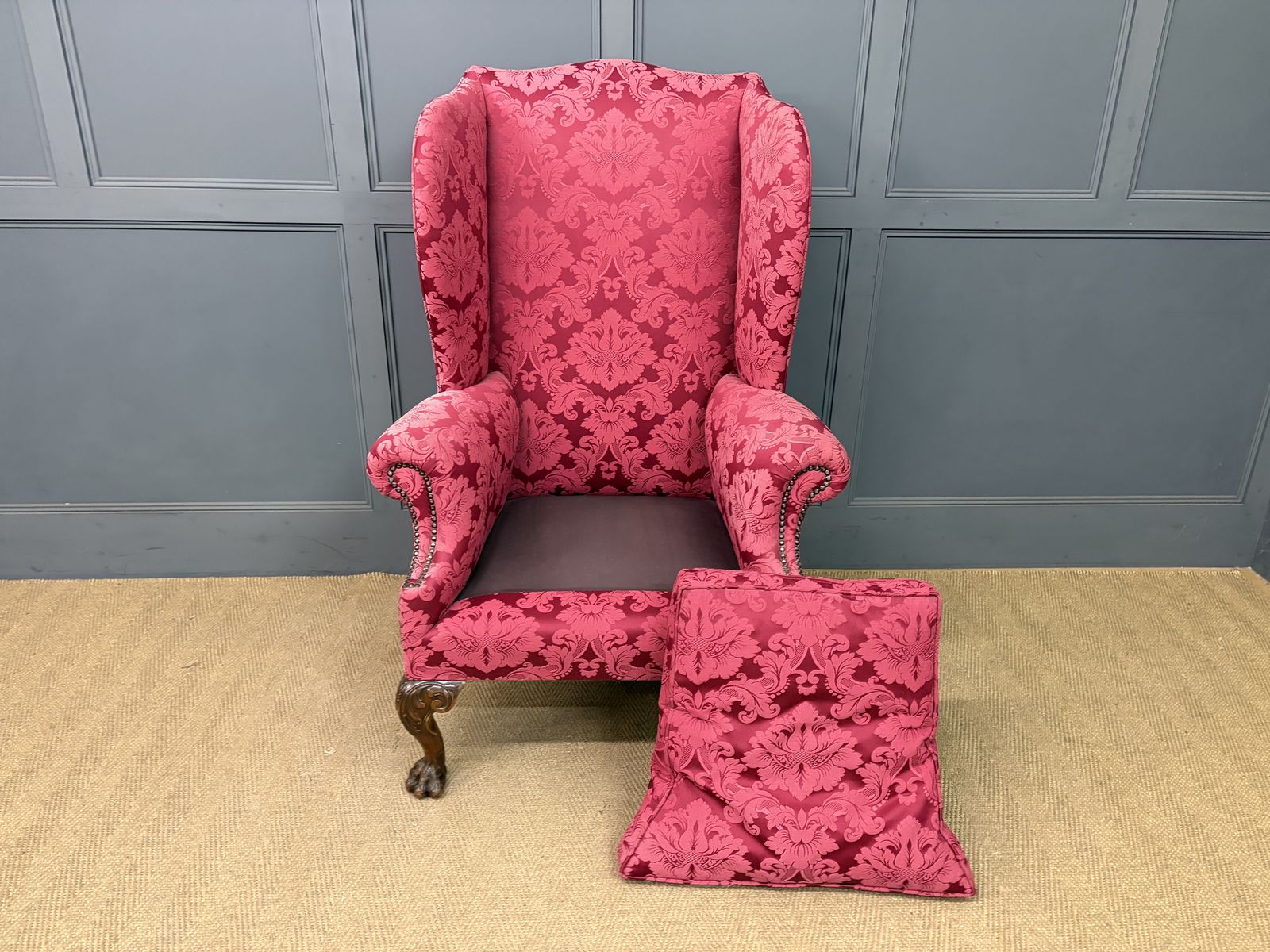 photo buy Late 19th Century Walnut Wing Armchair