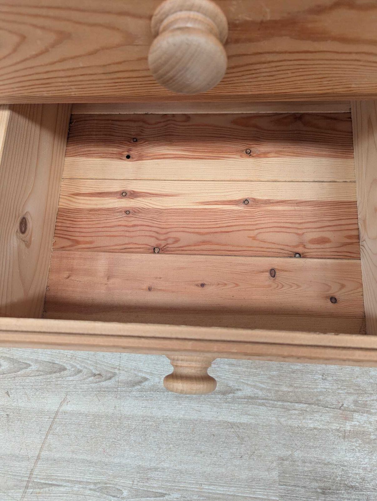 Pair Of Contemporary Rustic Pine 3 Drawer Bedside Cabinets photo 135.0