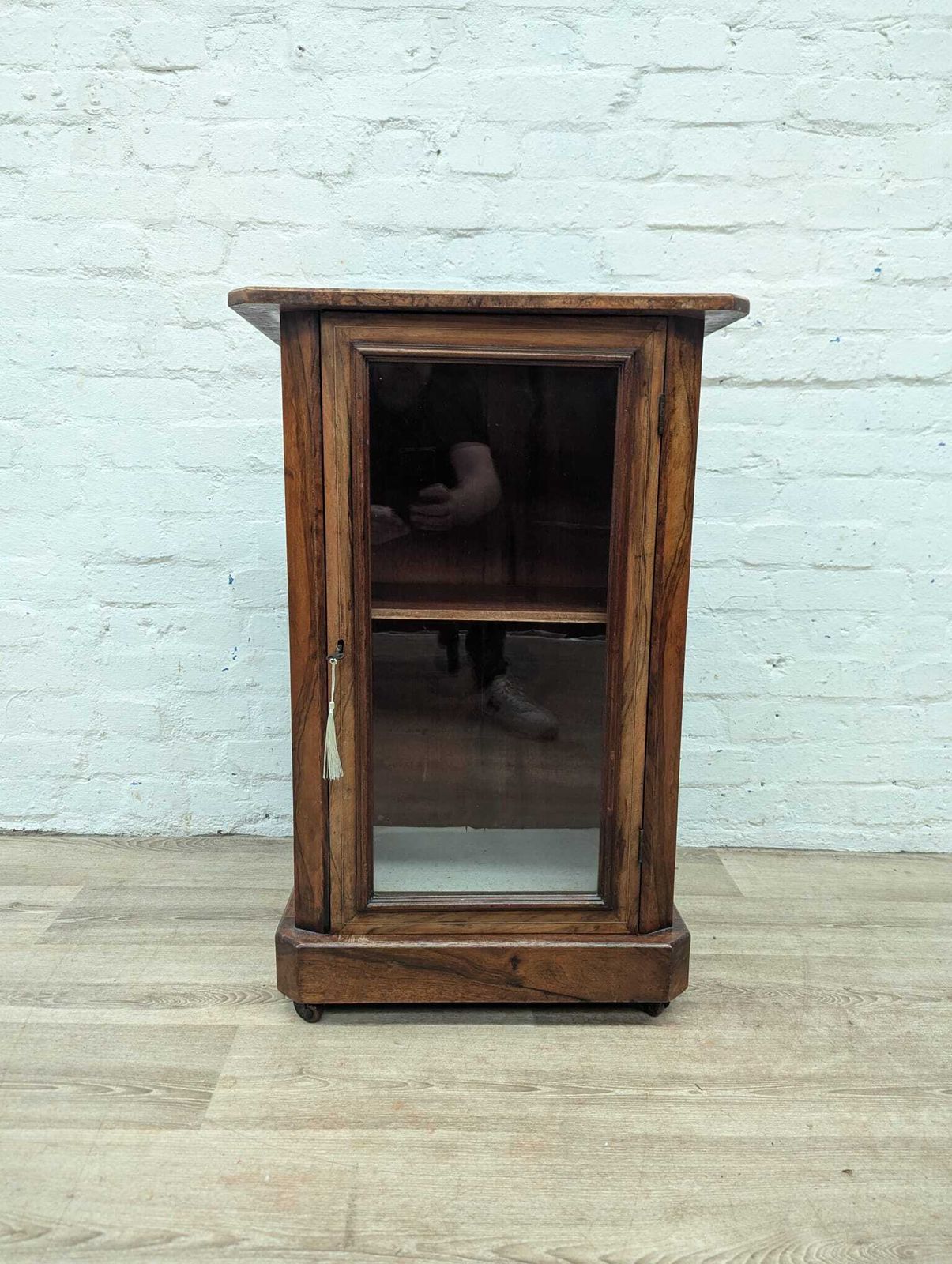 Edwardian Inlaid Walnut Display Cabinet photo furniture