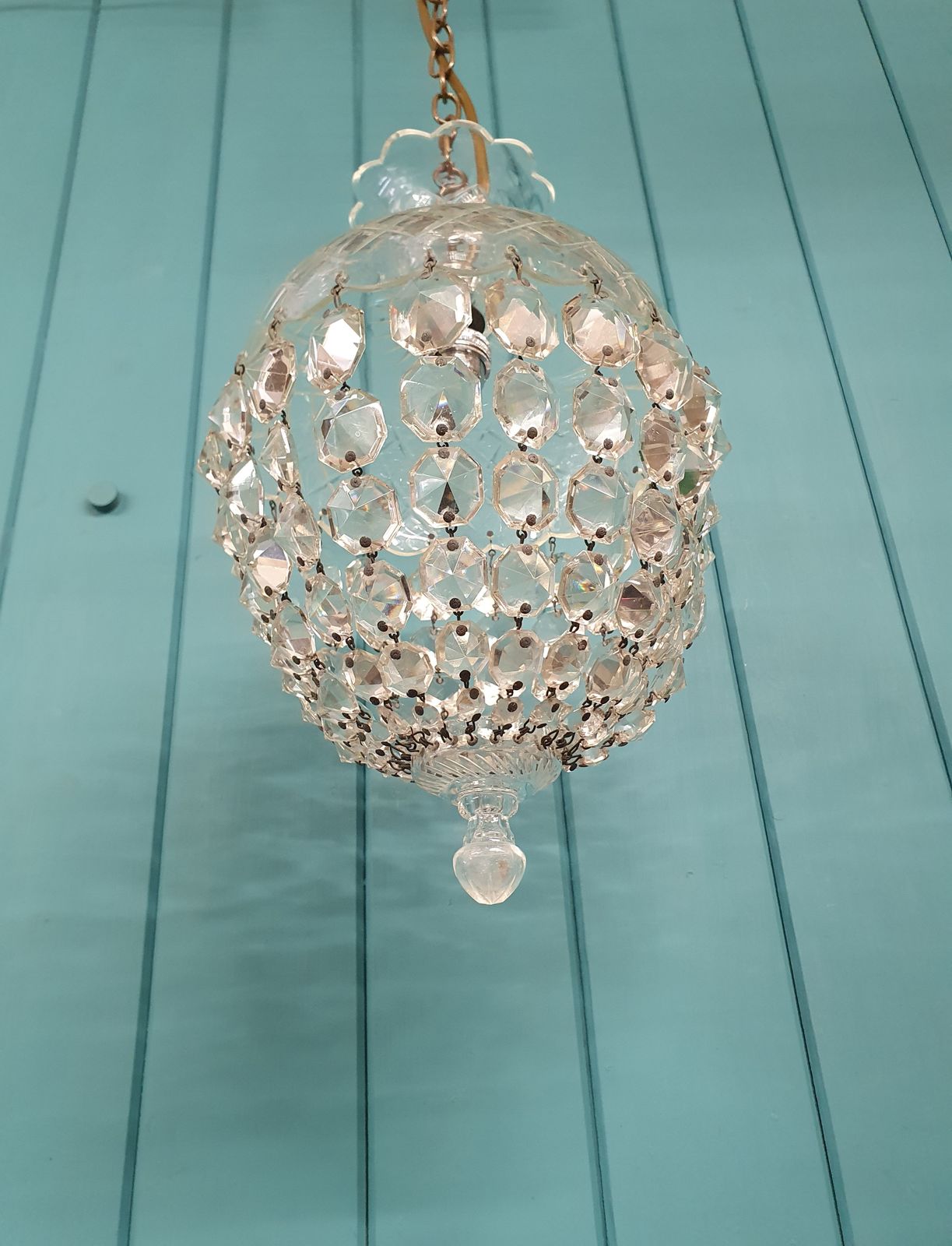 Early 20th Century Dome Top Chandelier 9" photo vinterior