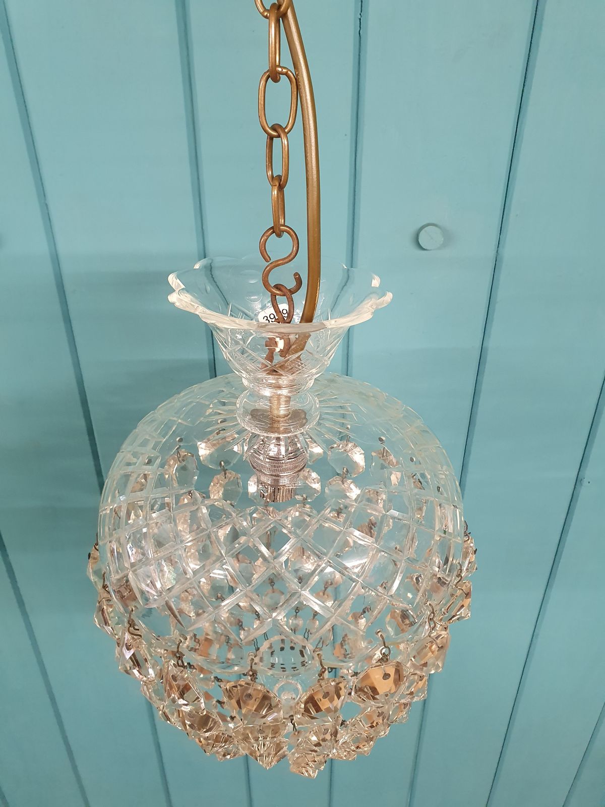 Early 20th Century Dome Top Chandelier 9" photo vintage