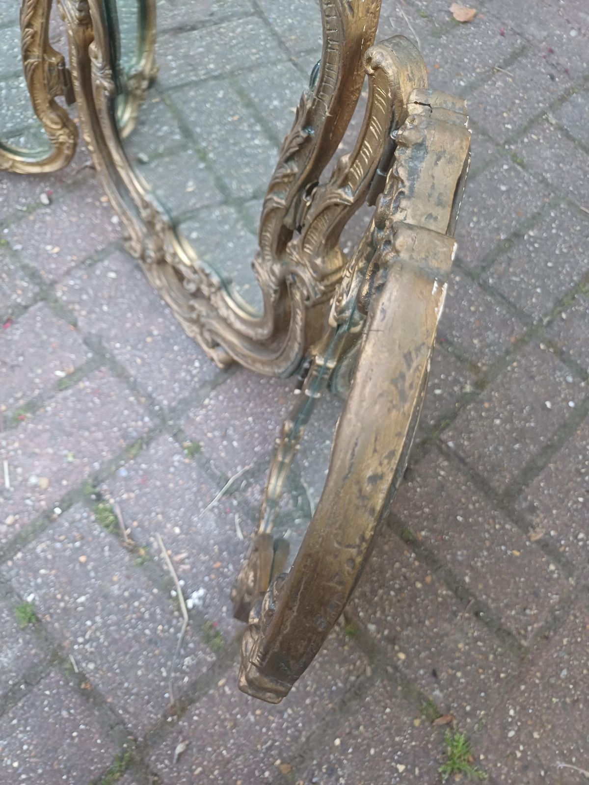 275.0 Vintage Atsonia Cherub Triple Dressing Table Mirror Ornate Gold Rococo Vanity Mirror Fine Quality And Weight photo