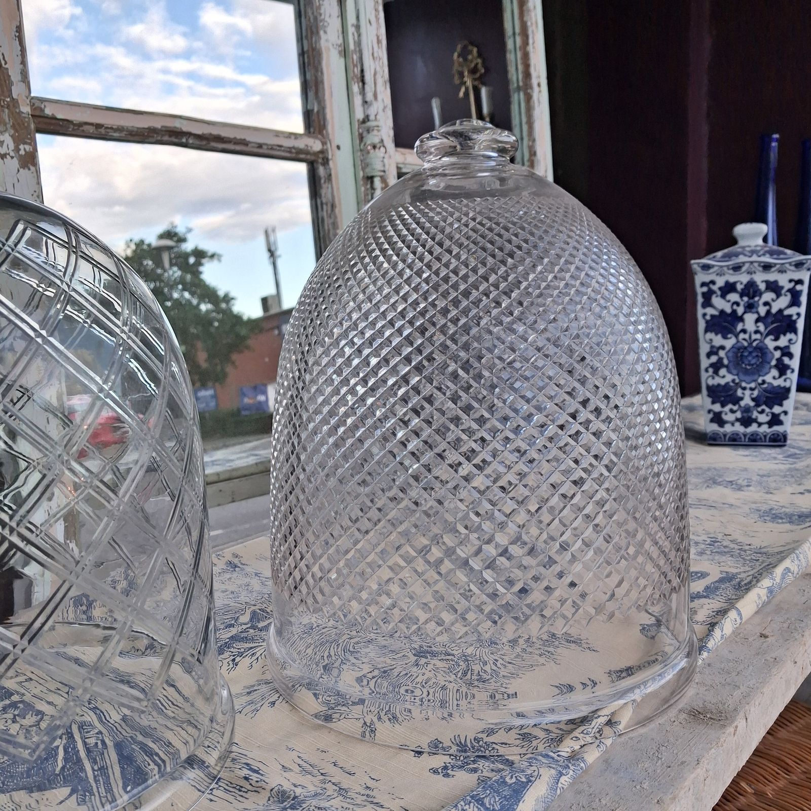 Pair Of Decorative Glass Domes photo vinterior