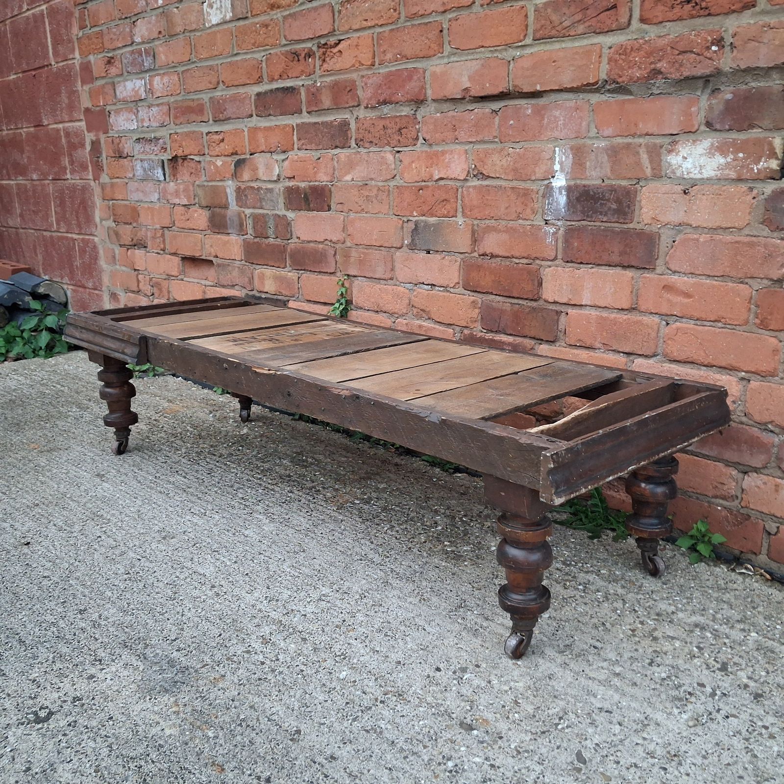 Antique Chaise Lounge Base Or Upcyle Coffee Table Project photo vinterior