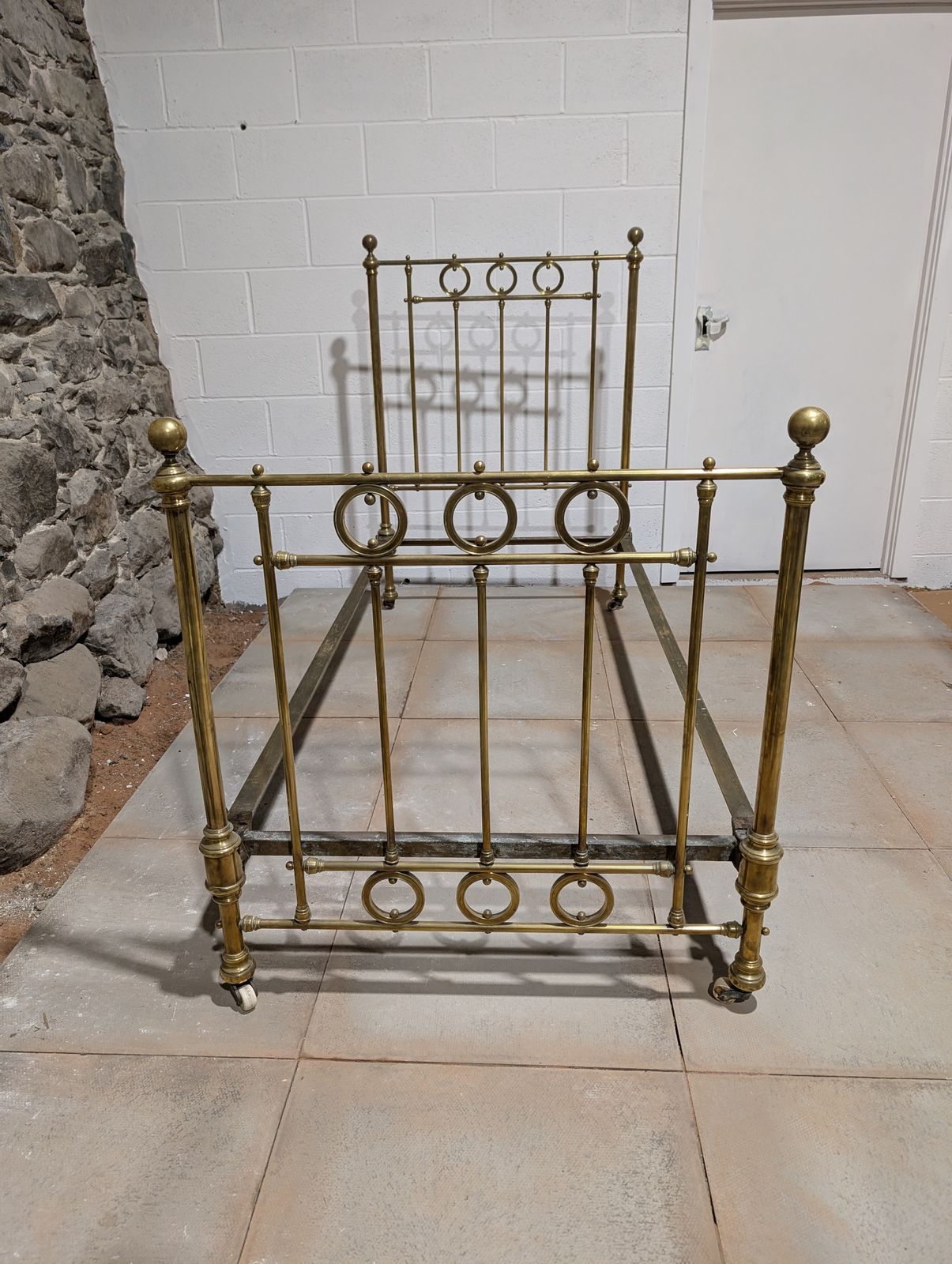 Antique French Single Brass Bed photo furniture