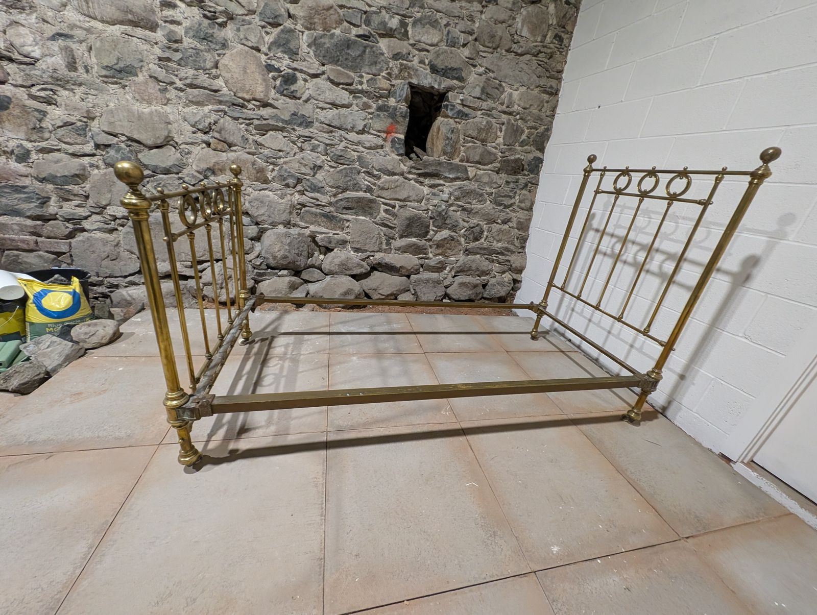 Antique French Single Brass Bed photo for sale
