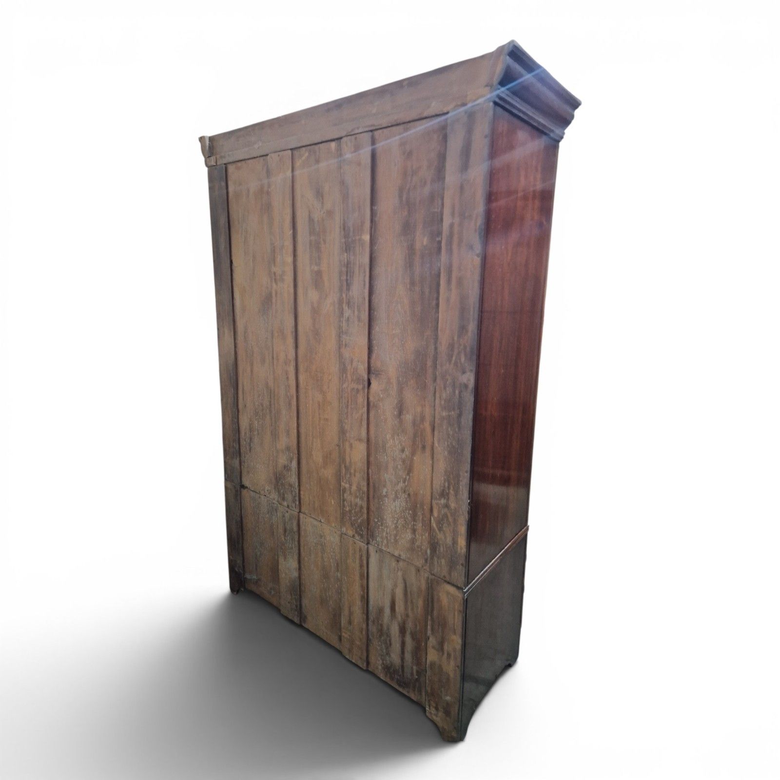 Furniture Antique Victorian Carved Walnut Single Wardrobe Mirrored Door Burr Armoire photo