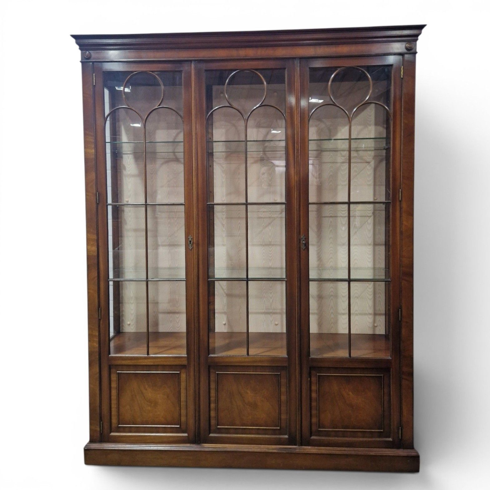 Bevan Funnell Reprodux Mahogany Showcase Display Cabinet Glazed Large Lockable photo furniture