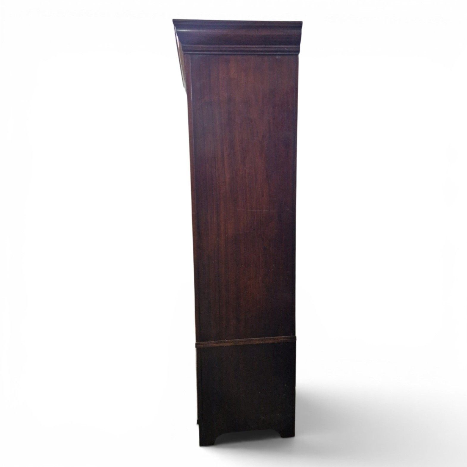 photo buy Antique Victorian Carved Walnut Single Wardrobe Mirrored Door Burr Armoire
