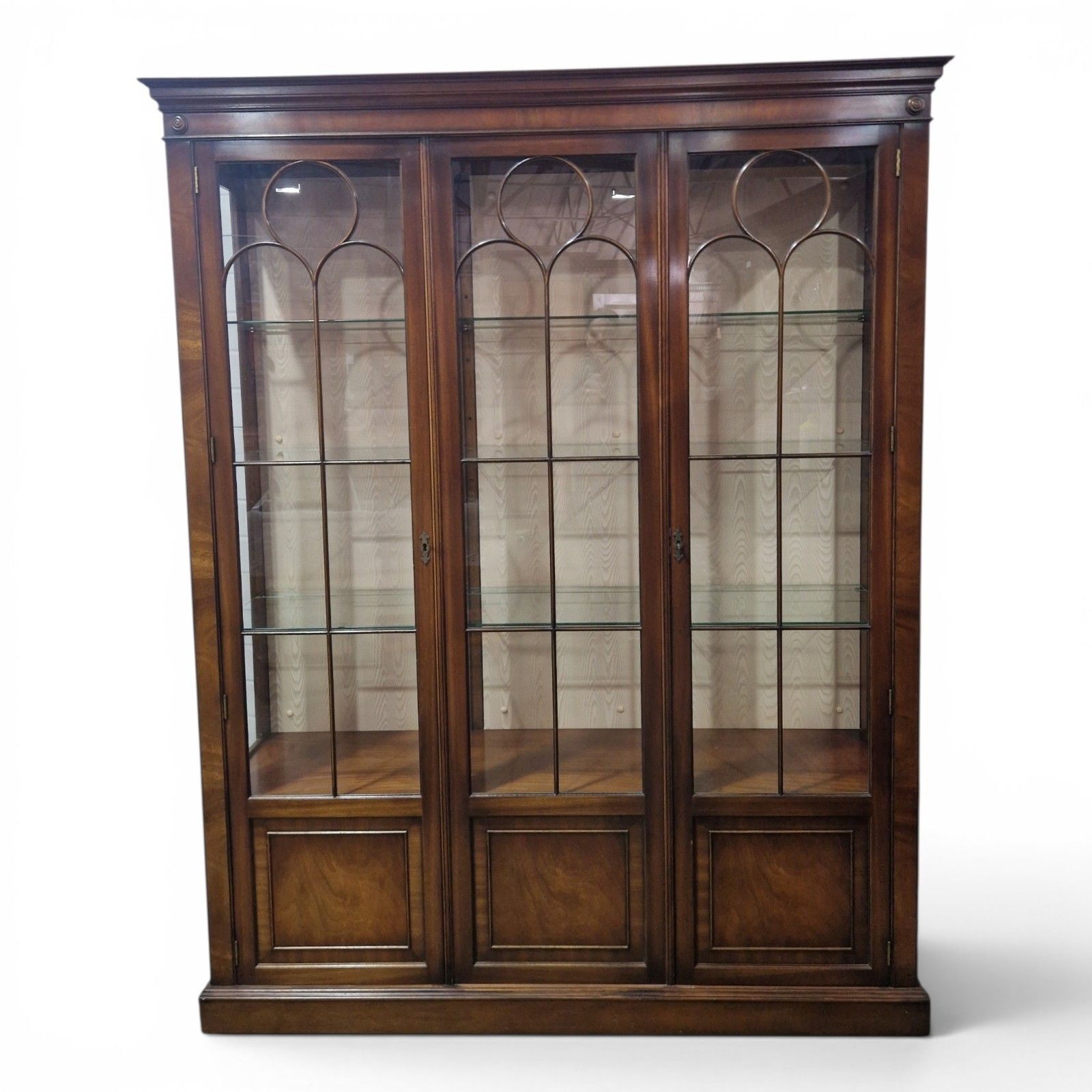 Bevan Funnell Reprodux Mahogany Showcase Display Cabinet Glazed Large Lockable photo for sale