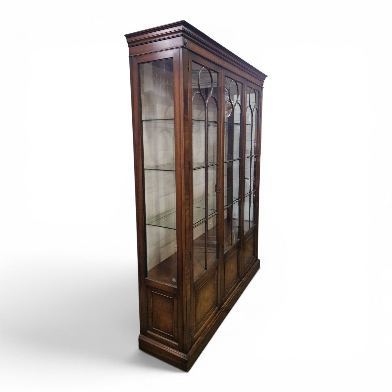 photo furniture Bevan Funnell Reprodux Mahogany Showcase Display Cabinet Glazed Large Lockable