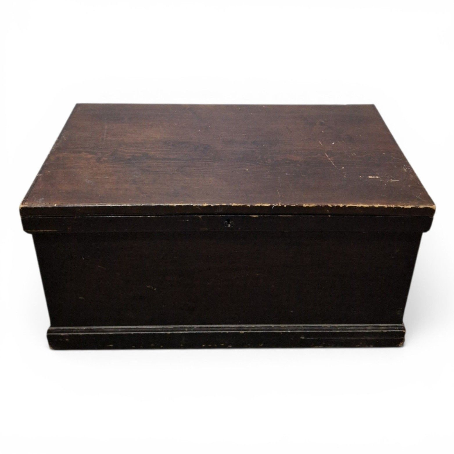Antique Victorian Pine Blanket Box Storage Chest Trunk Scumbled Finish Large photo for sale