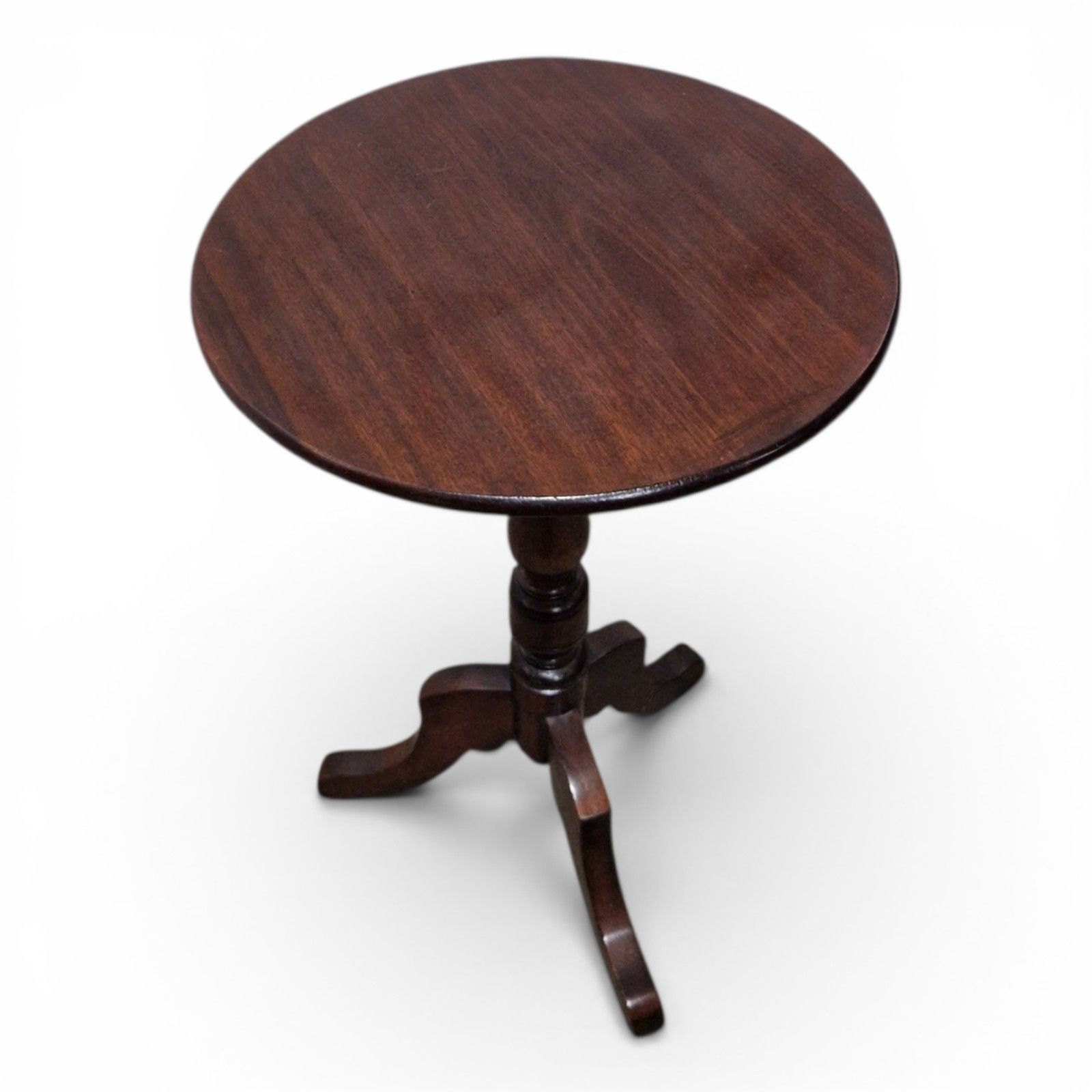 Mahogany Wine Table Pedestal Side Table Victorian Style Solid Wood Occasional photo buy