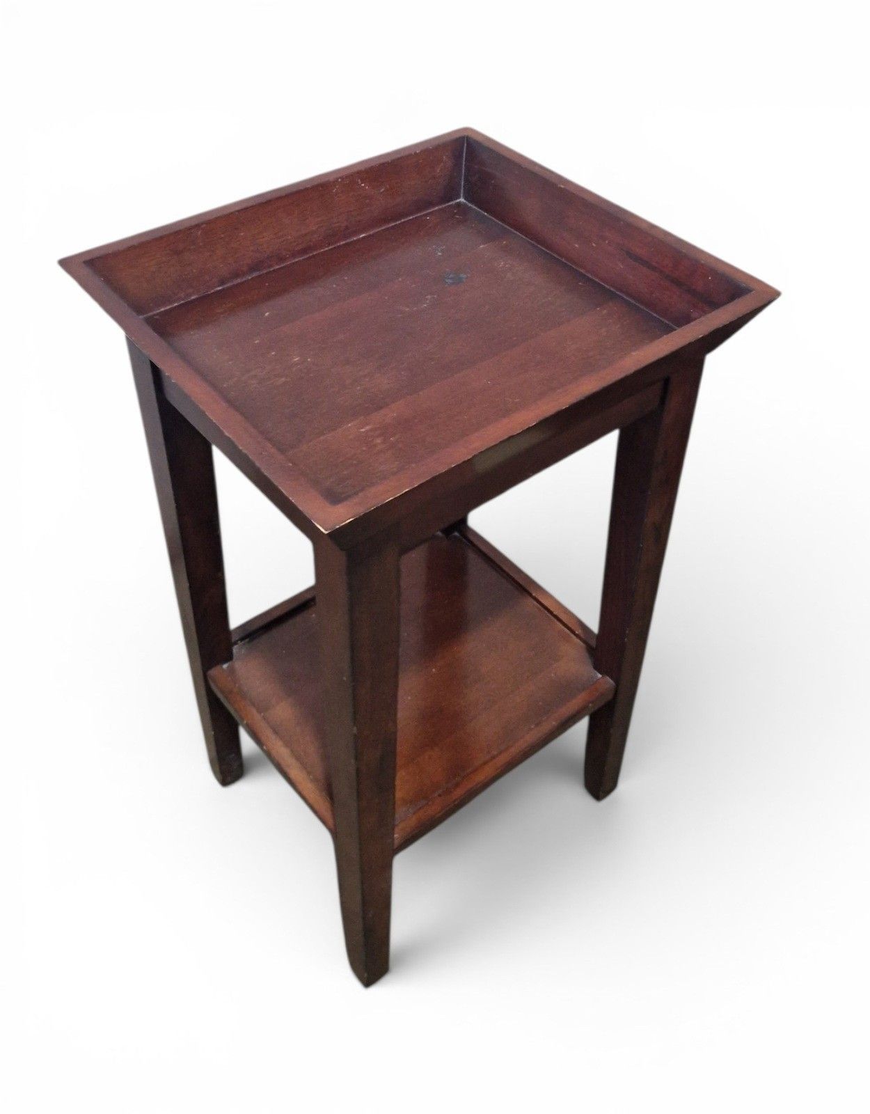 Pair Mahogany Lamp Tables Bedside Tables Two Tier Side Tables Nightstands photo buy
