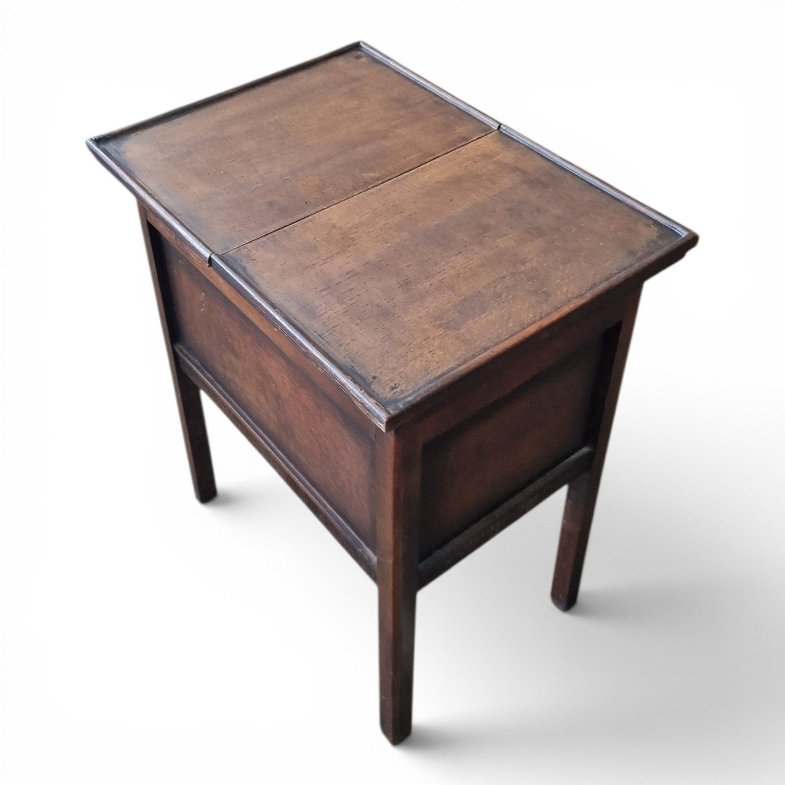 Vintage Oak Sewing Side Table Storage Box + Tray Sliding Top Crafts Knitting photo buy
