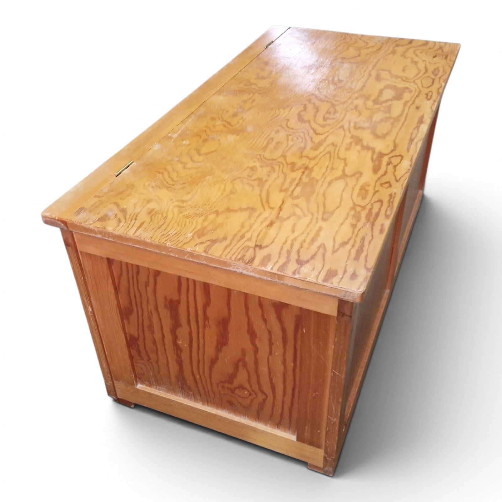 Modern Pine Blanket Box Wooden Storage Chest Flat Top Trunk photo 73.0