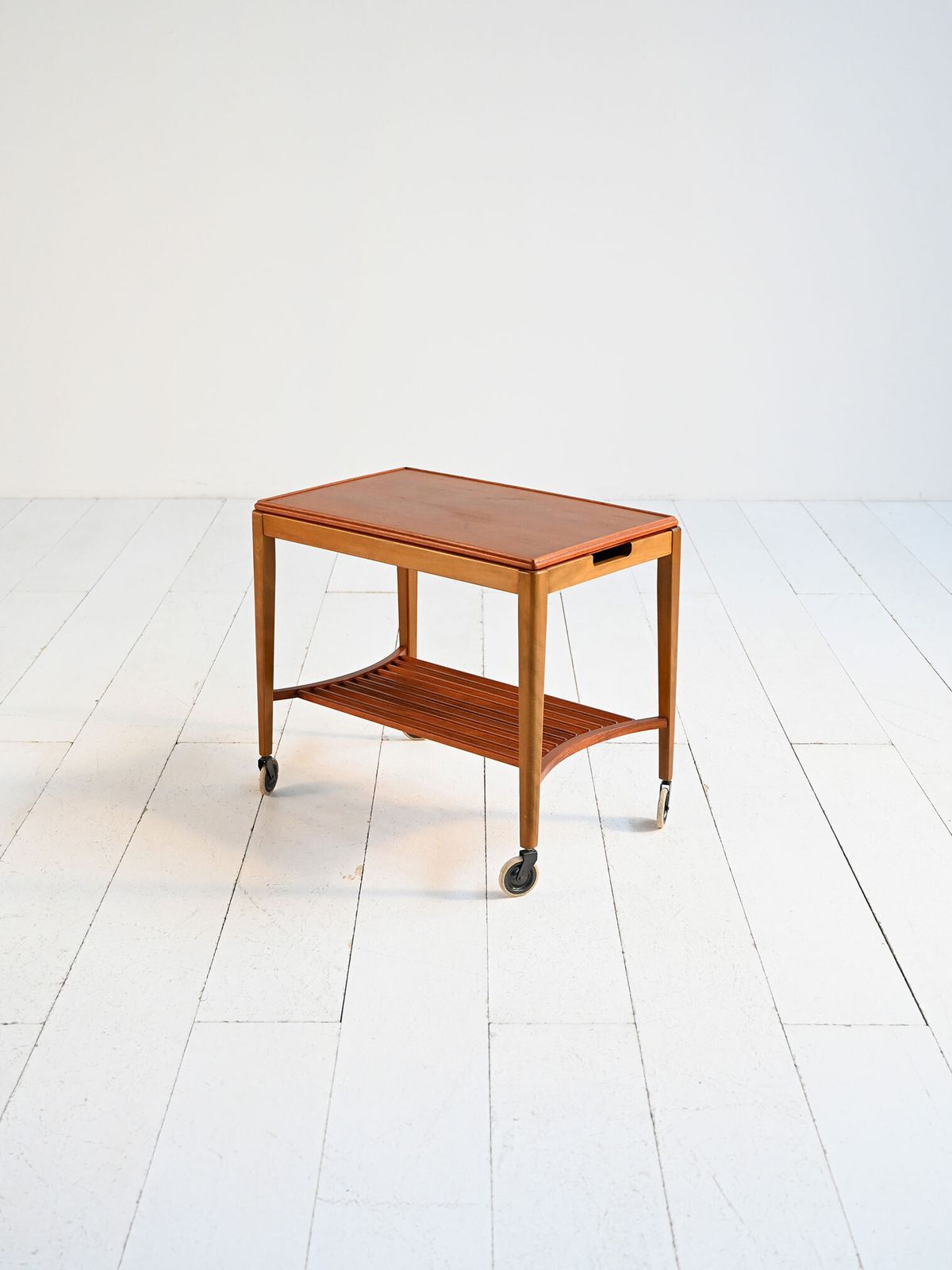 Mid Century Noord Europese Serveerwagen In Teak En Berk, Jaren 1950–1960 photo Meubels
