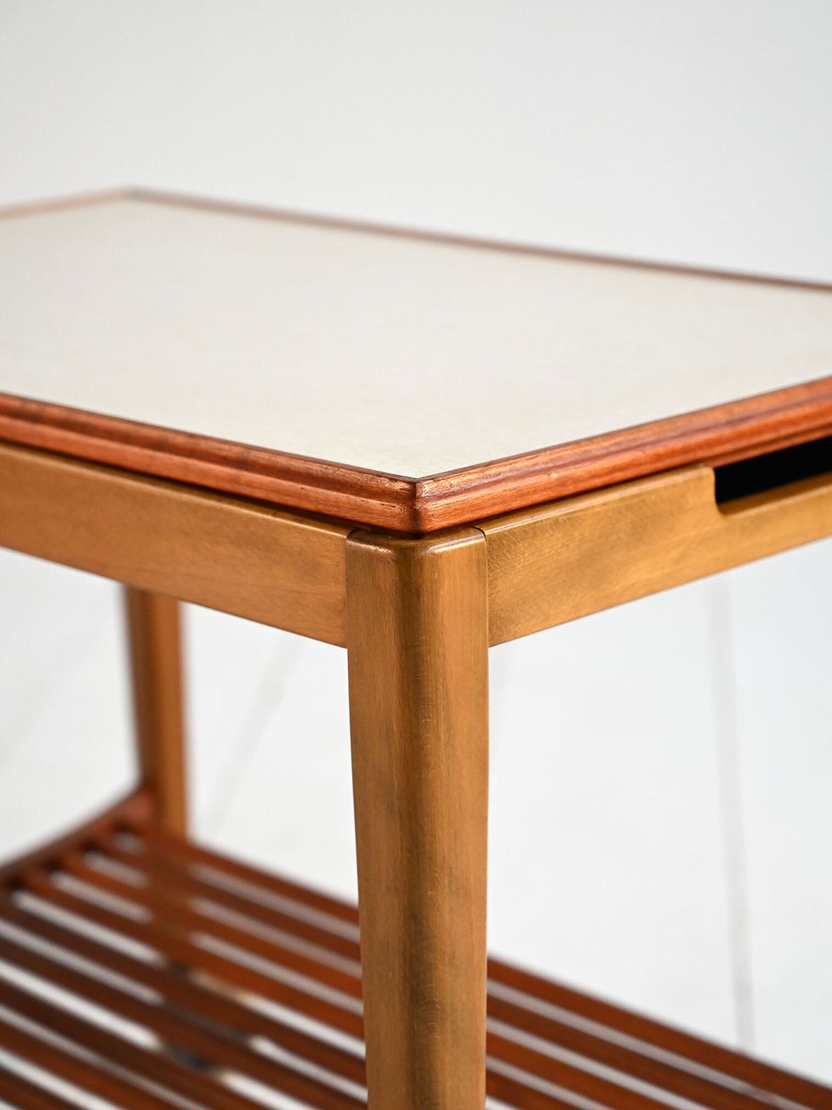 Mid Century Northern European Serving Trolley In Teak And Birch, 1950s–1960s photo vinterior