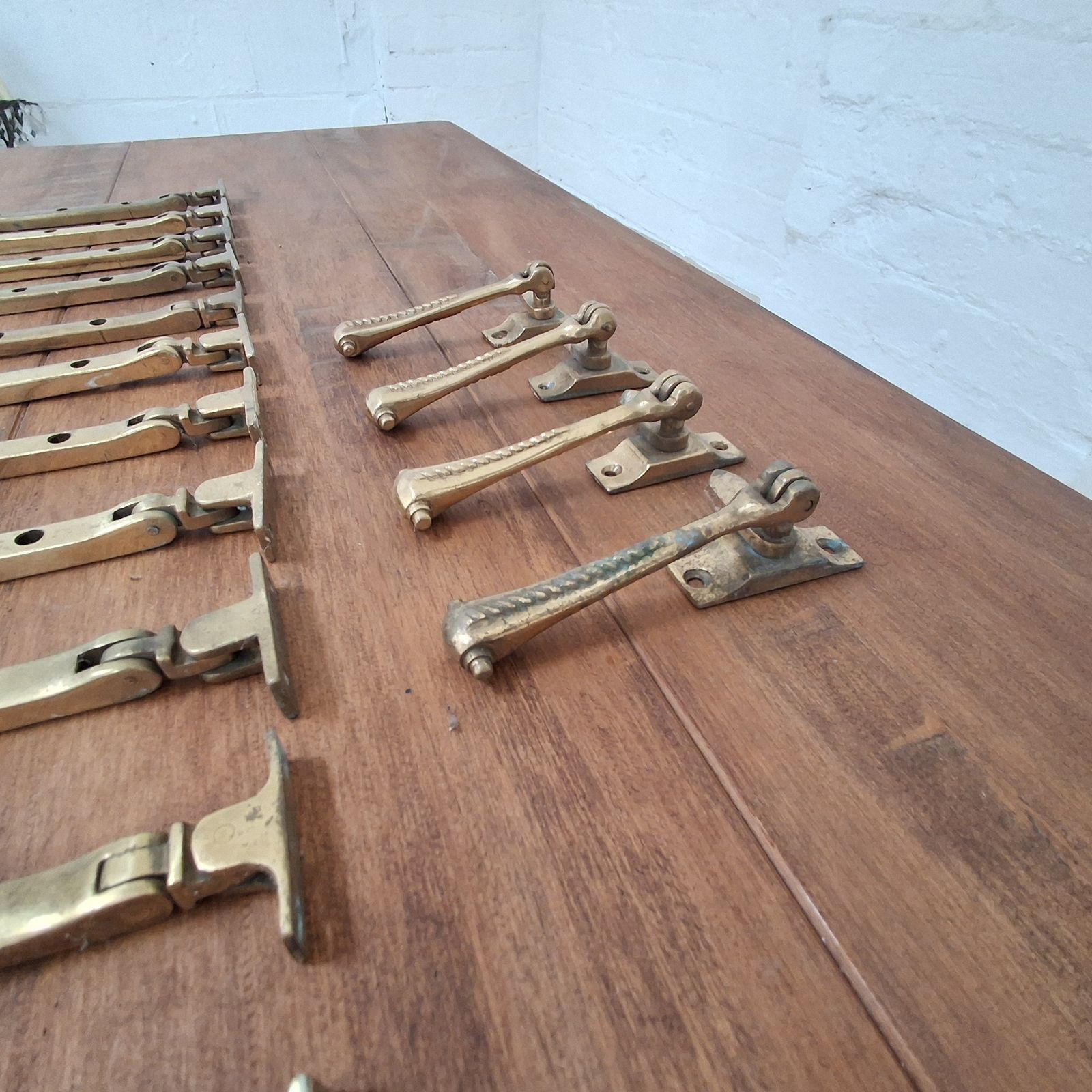Antique Brass Window Stays, 1940s photo buy