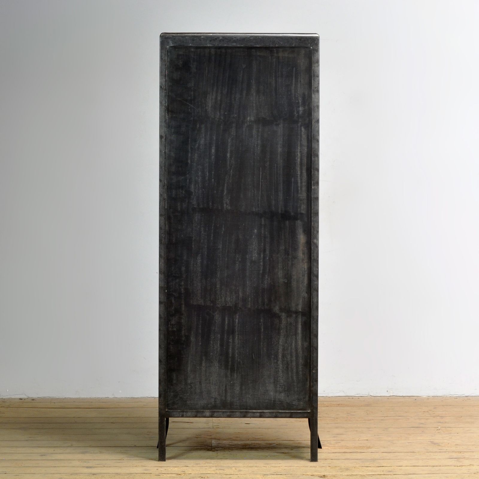 Furniture Polished Iron Medical Cabinet, 1910s photo