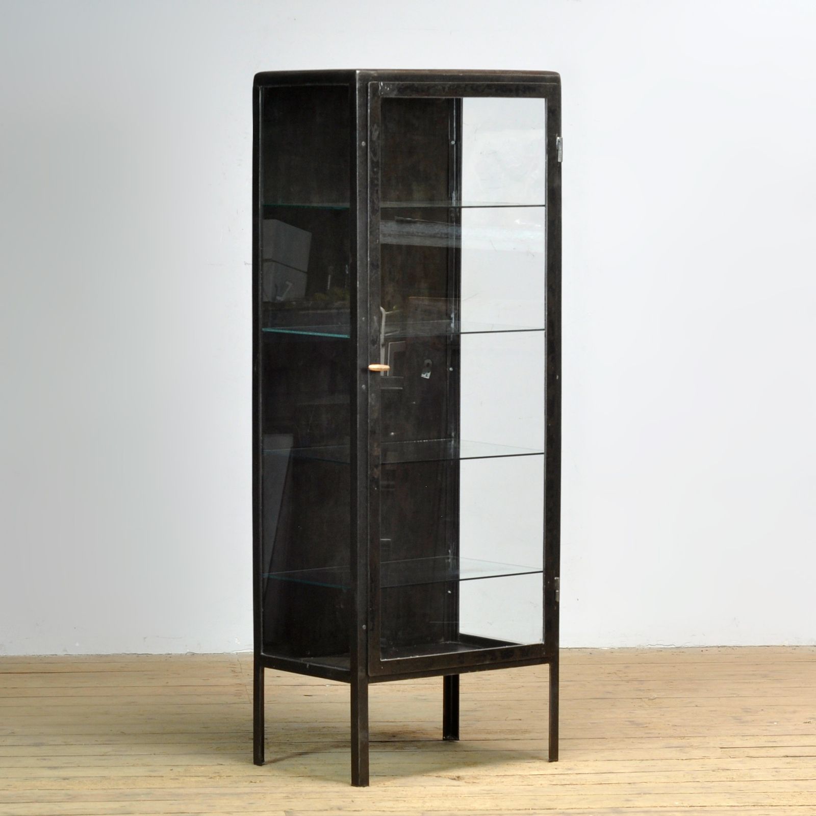 Polished Iron Medicine Cabinet, 1920s