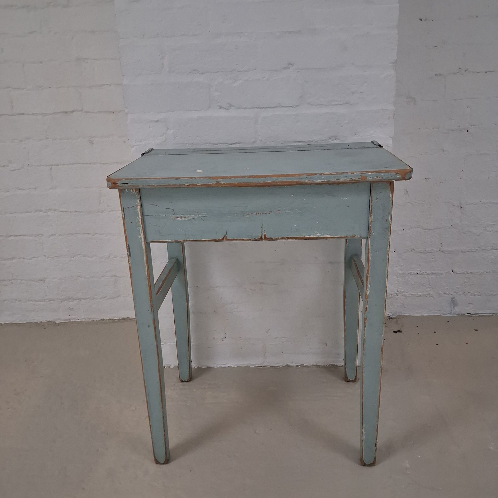 Small Vintage Duck Egg Blue Desk