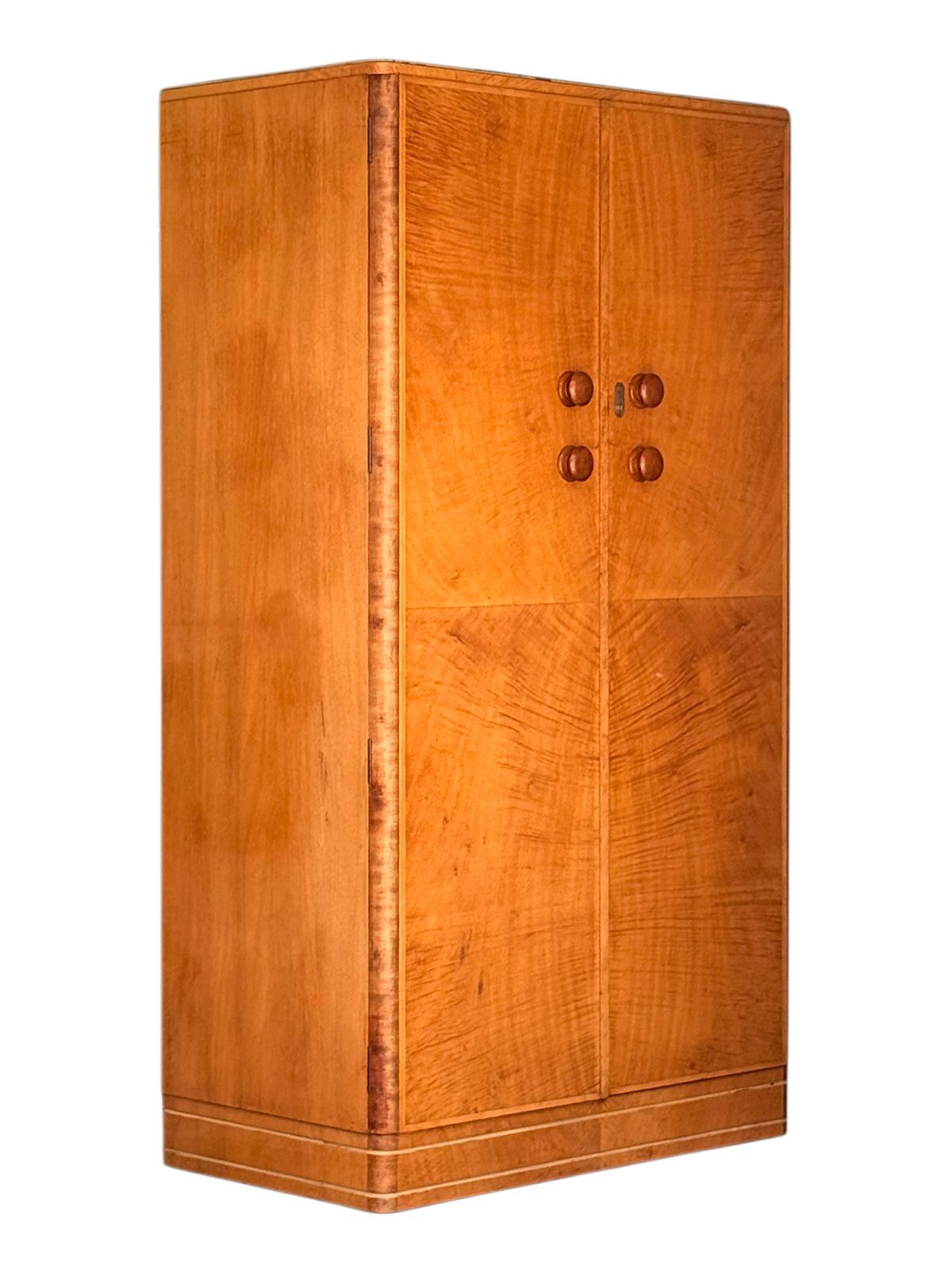 Art Deco Compactum Wardrobe, Walnut With Fitted Integral Interior photo for sale